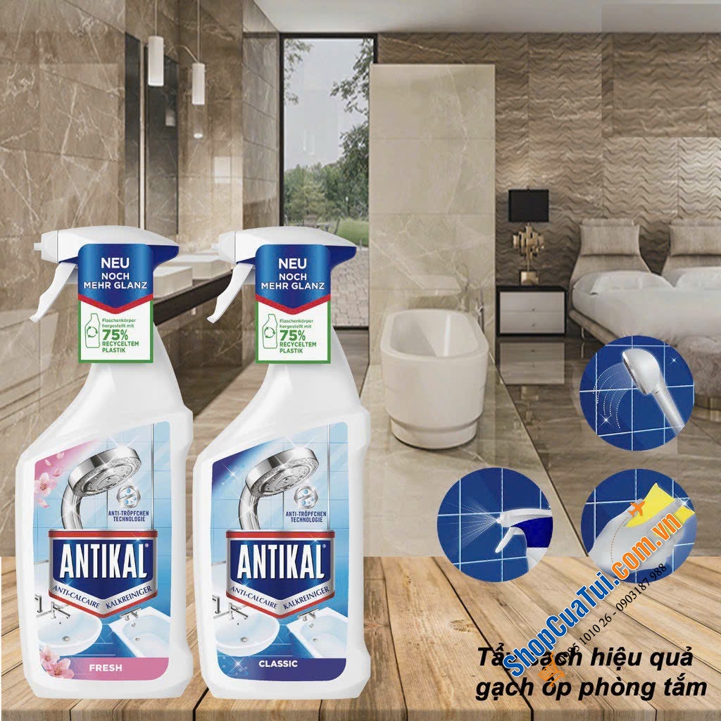 CHAI XỊT ANTIKAL VỆ SINH & CHỐNG ĂN MÒN INOX => dung dịch làm sạnh đồ inox