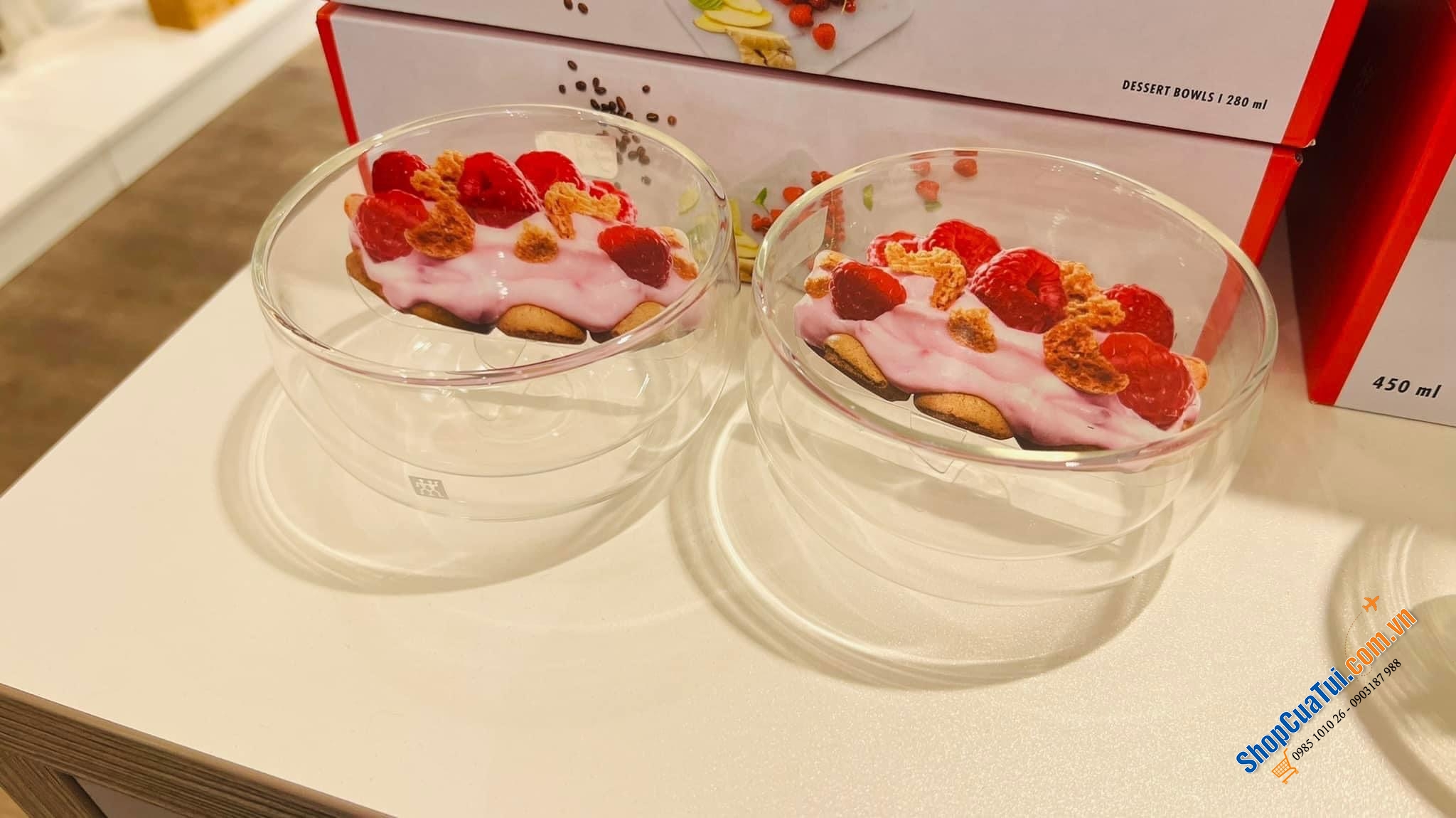 SET 2 BÁT THUỶ TINH 2 THÀNH CAO CẤP ZWILLING, ĐỨC 280ml
