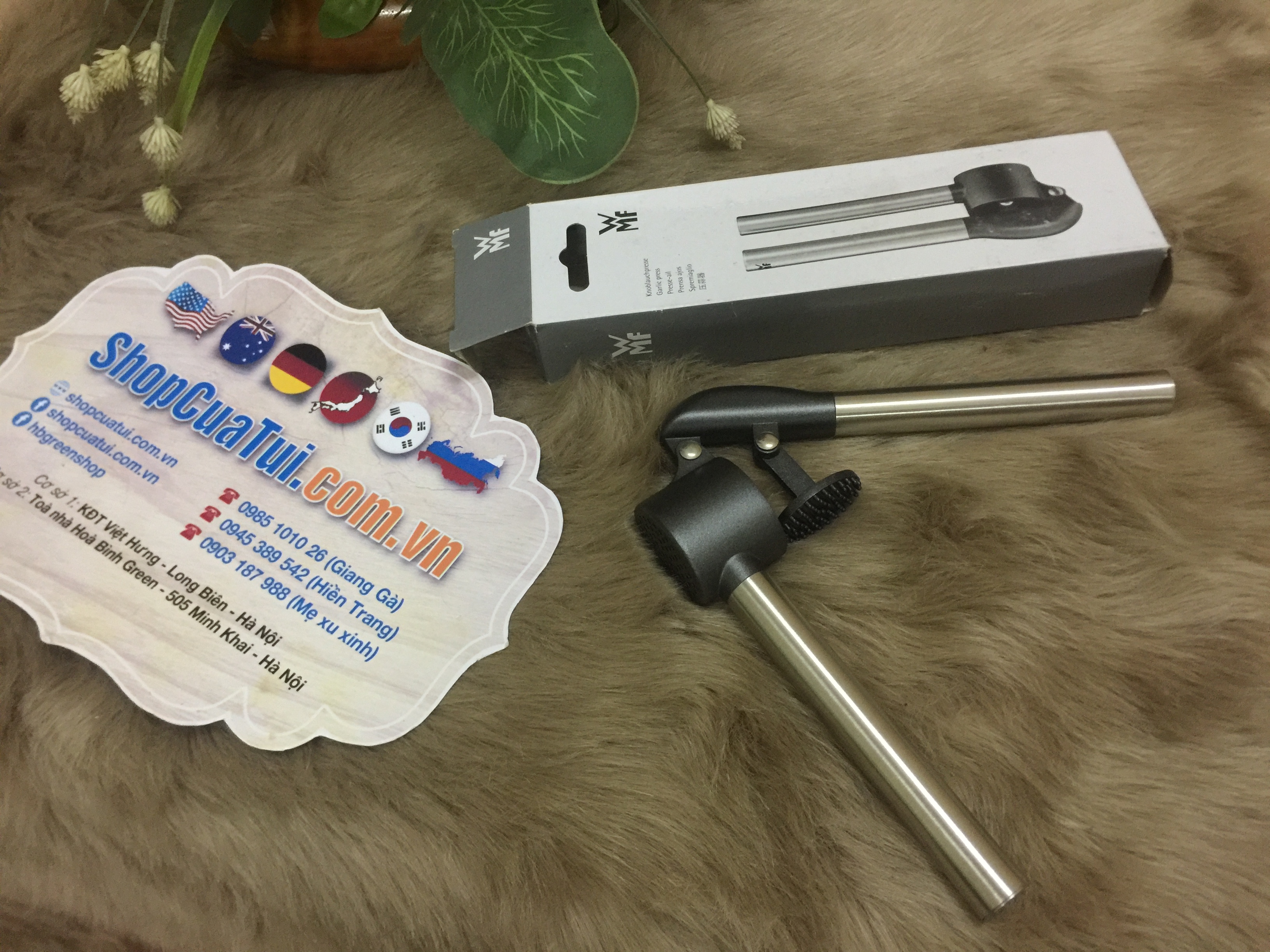 KẸP TỎI WMF - tạo lực hỗ trợ ép tỏi được dễ dàng, nhỏ, sạch