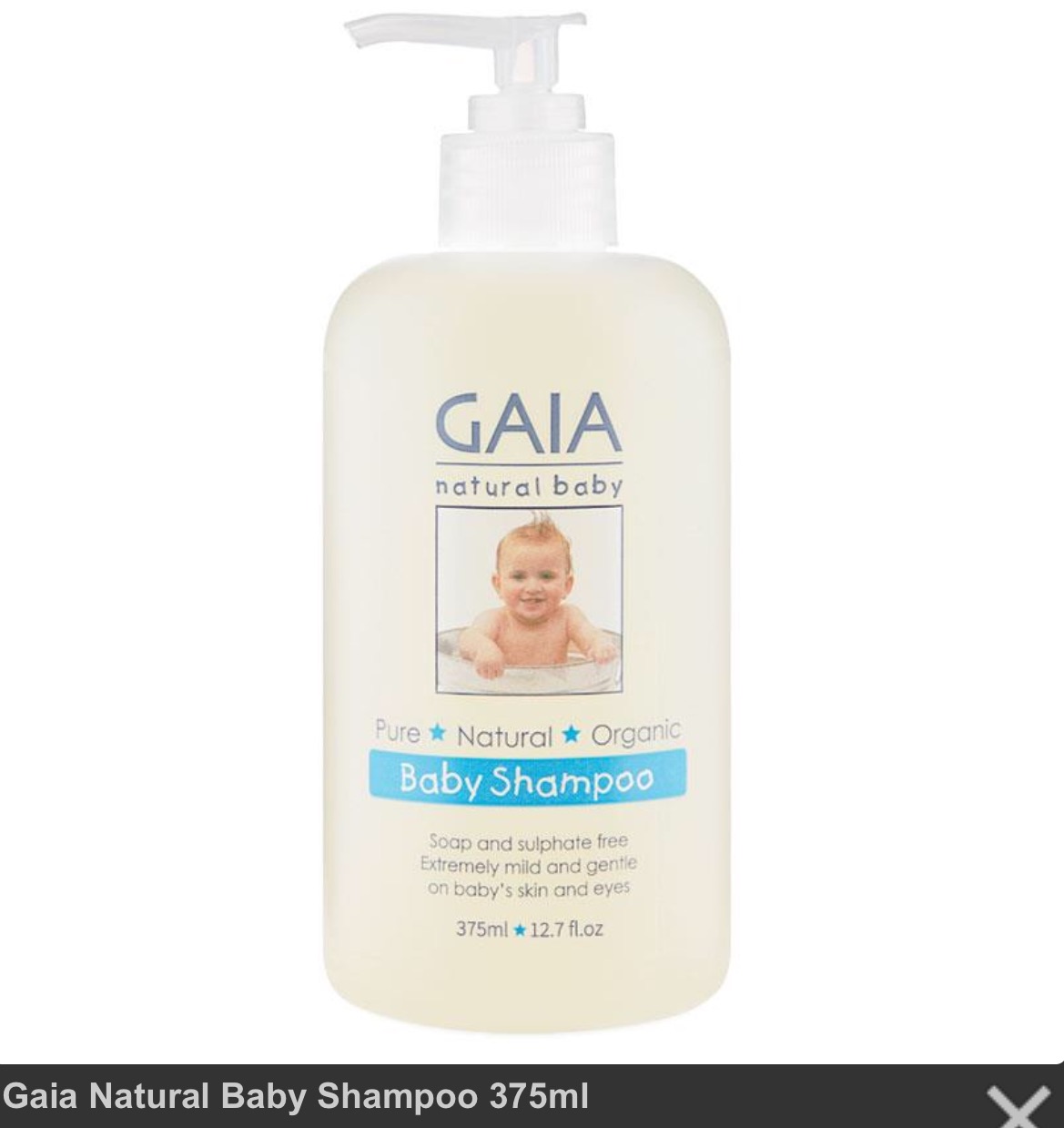 Dầu gội hữu cơ cho bé GAIA - GAIA Natural Baby Shampoo 375ml hoặc 250ml