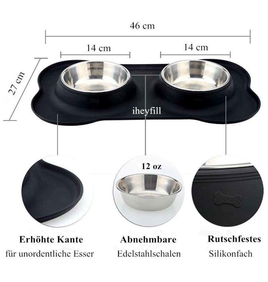 SET BÁT ĐỰNG ĐỒ ĂN CHO THÚ CƯNG Iheyfill