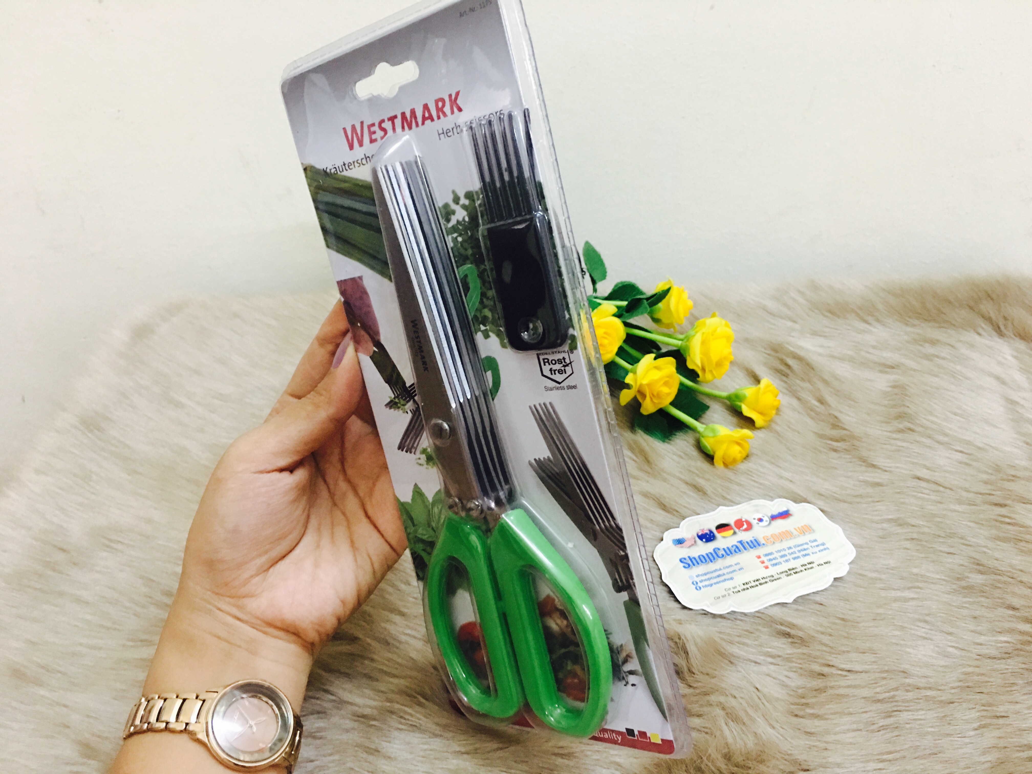 Kéo cắt vụn Westmark dành cho các loại rau thơm, hành lá...