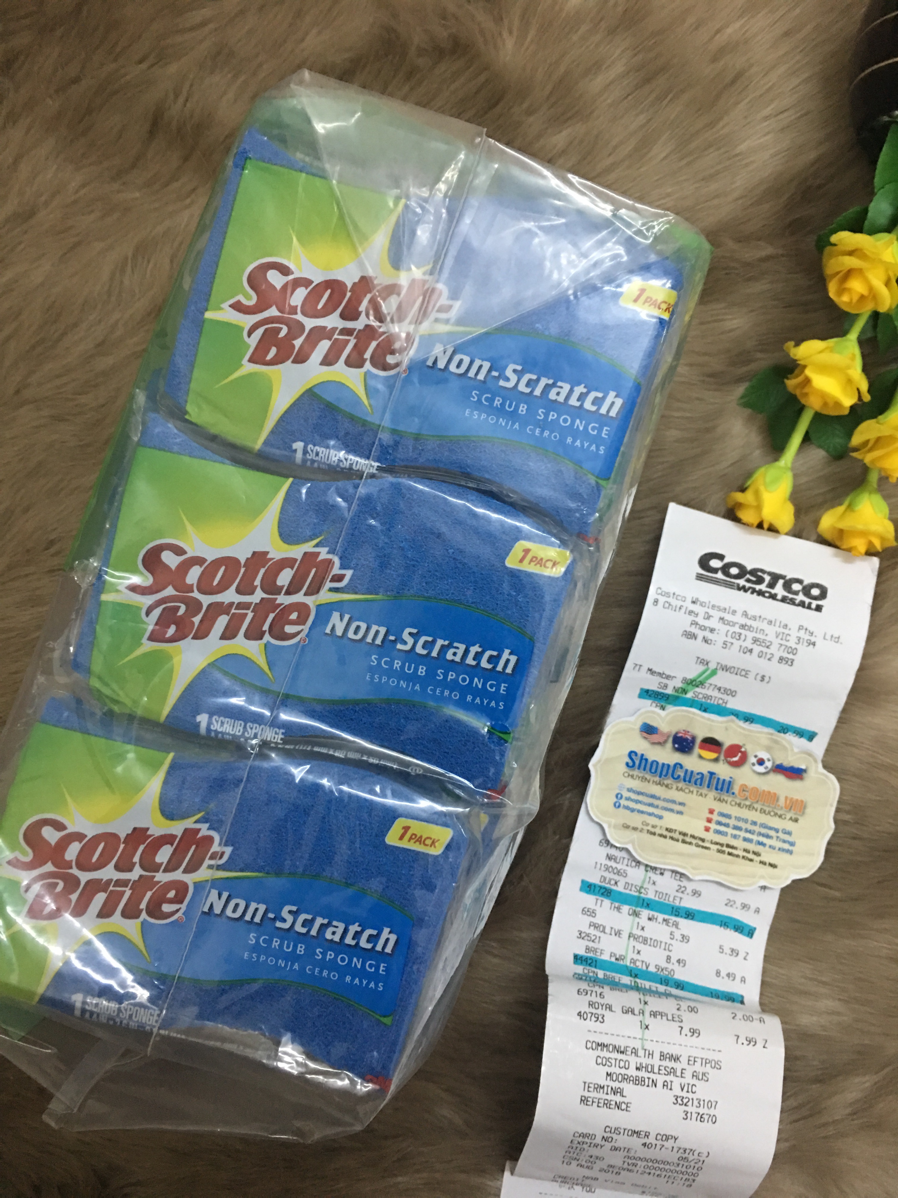 Miếng Bọt Rửa bát SCOTCH BRITE Kháng khuẩn túi 21 miếng