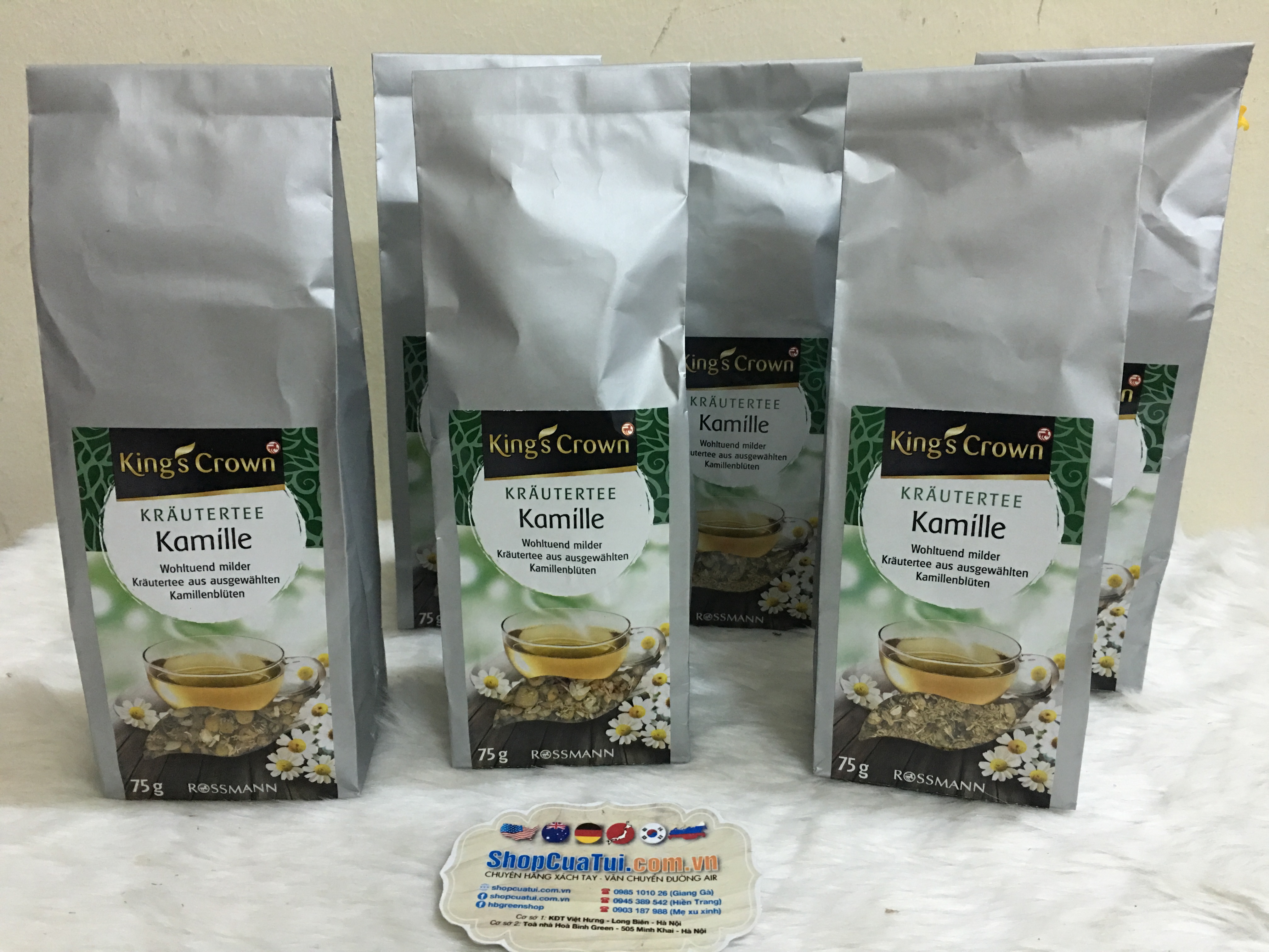 Trà hoa cúc nguyên bông King Crown, Đức 75g