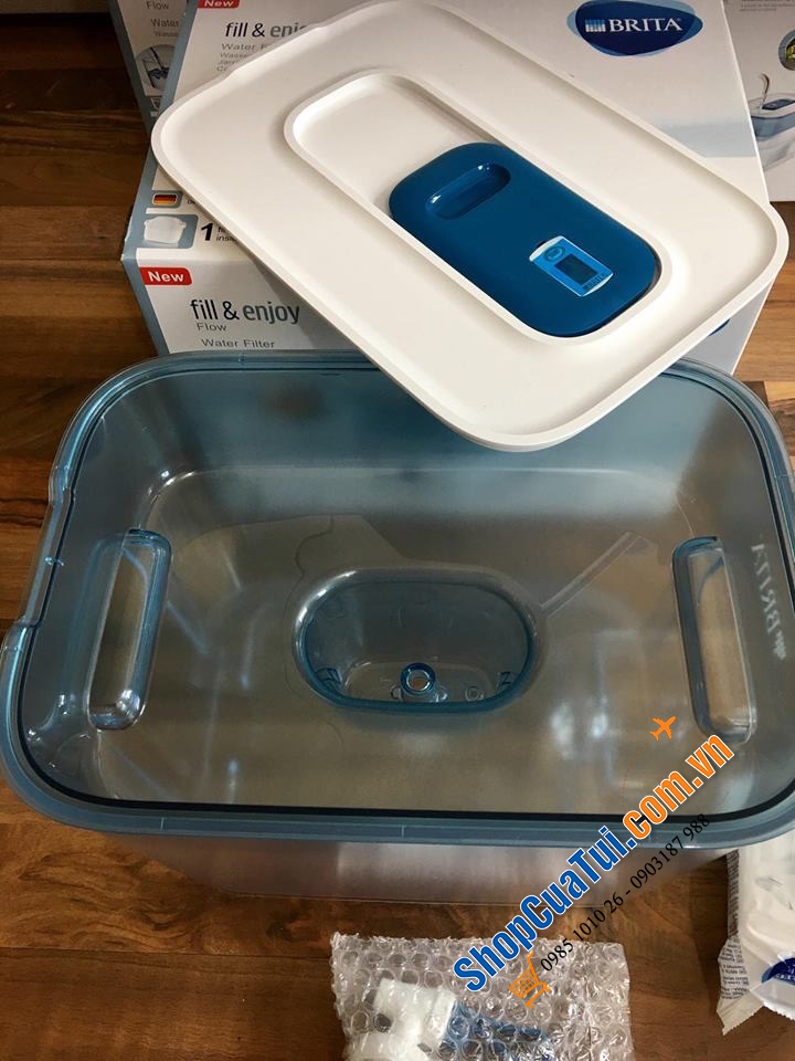 BÌNH LỌC NƯỚC BRITA FLOW GERMANY THIẾT KẾ MỚI 8,2 LIT