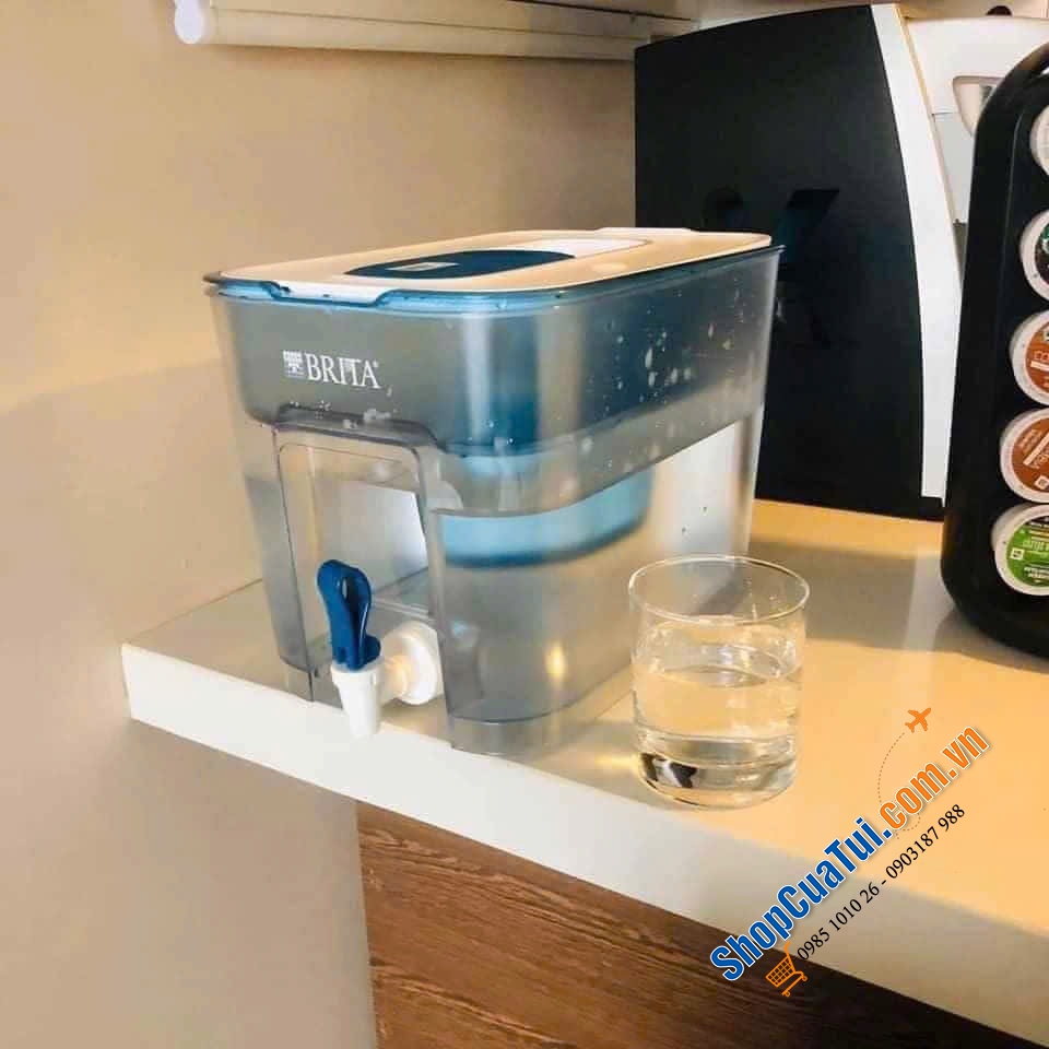 BÌNH LỌC NƯỚC BRITA FLOW GERMANY THIẾT KẾ MỚI 8,2 LIT