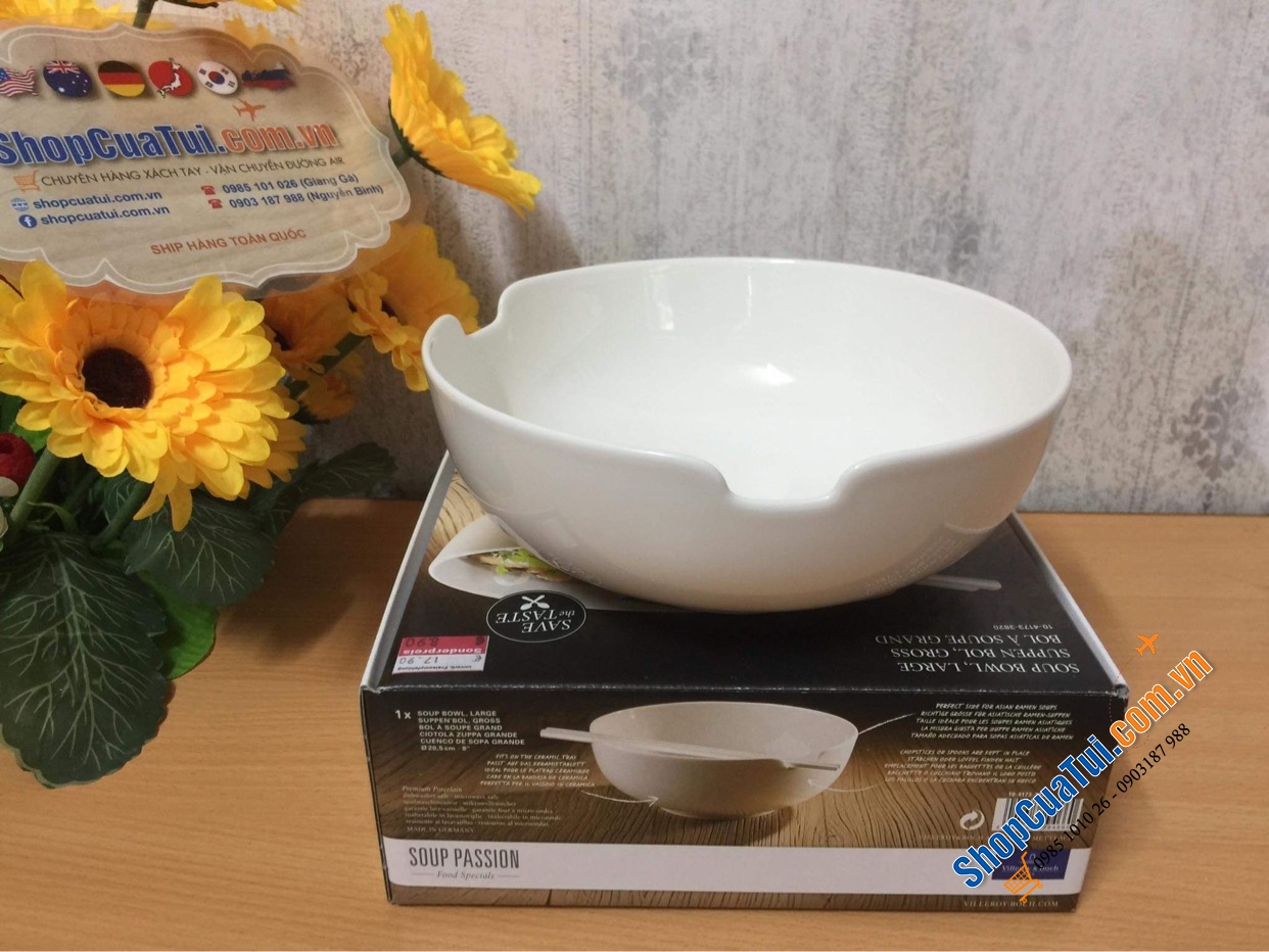 BÁT ĂN PHỞ, ĂN MÌ TÔM, BÚN BÒ, BÁT CANH VILLEROY BOCH SINCE 1748 - MADE IN GERMANY