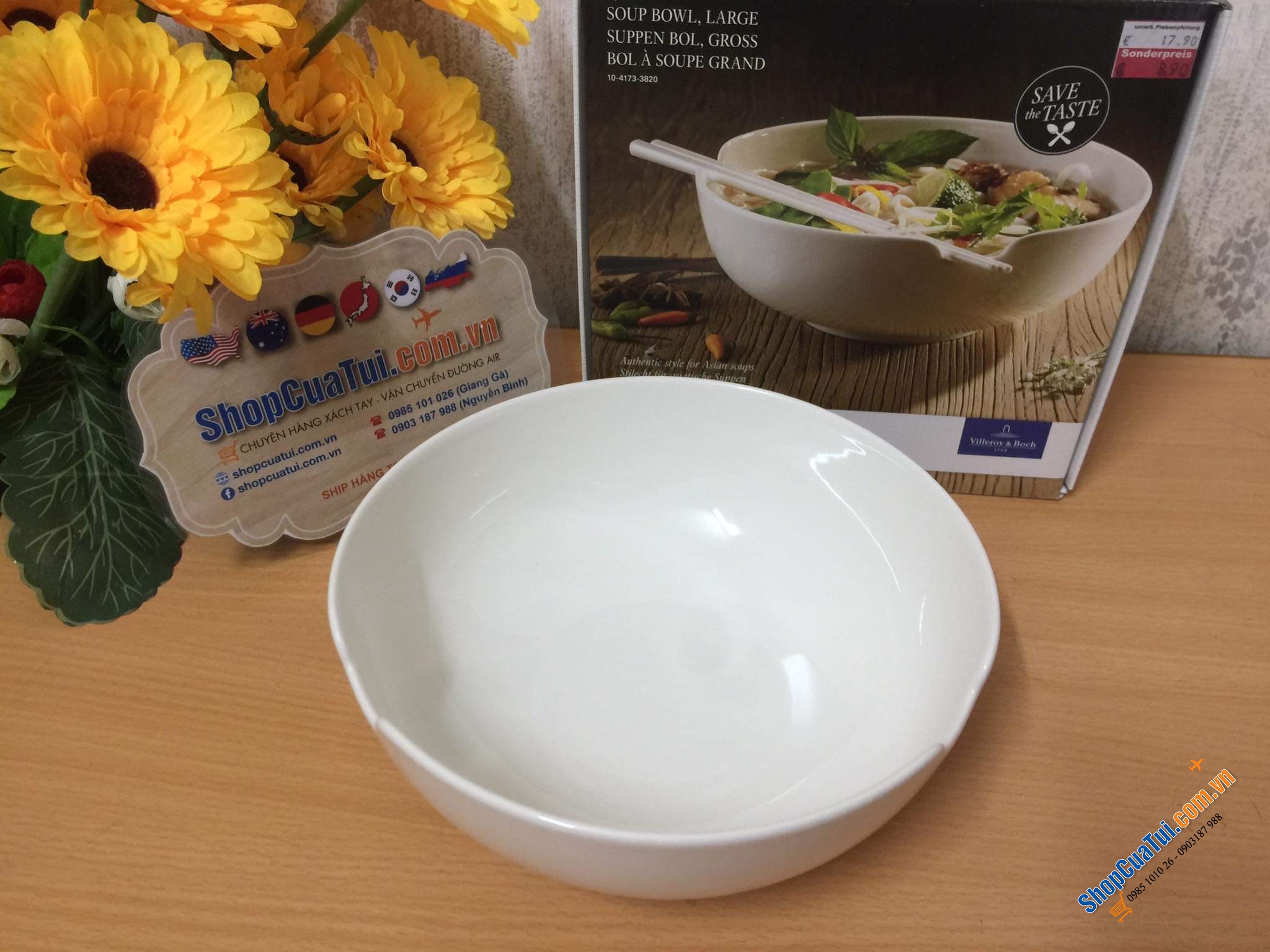 BÁT ĂN PHỞ, ĂN MÌ TÔM, BÚN BÒ, BÁT CANH VILLEROY BOCH SINCE 1748 - MADE IN GERMANY