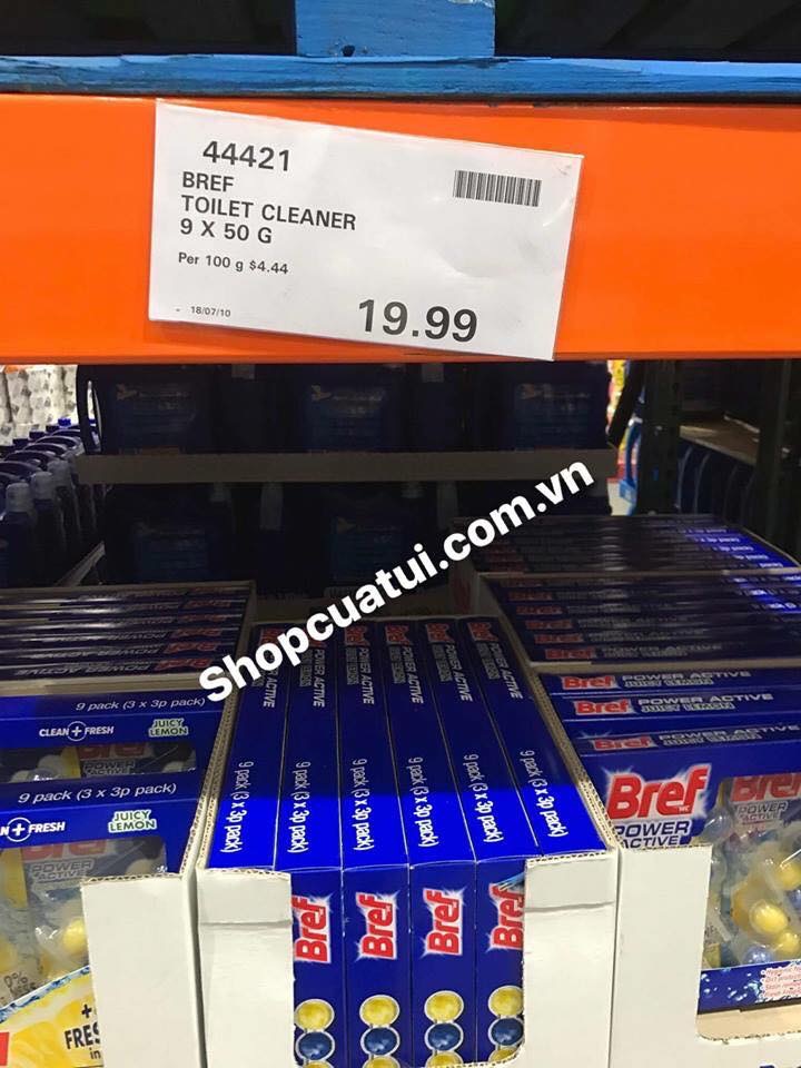 Combo hộp 3 vỉ 9 móc VIÊN KHỬ MÙI BỒN CẦU WC Bref Power Aktiv