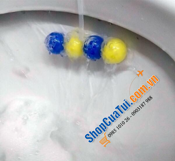Combo hộp 3 vỉ 9 móc VIÊN KHỬ MÙI BỒN CẦU WC Bref Power Aktiv