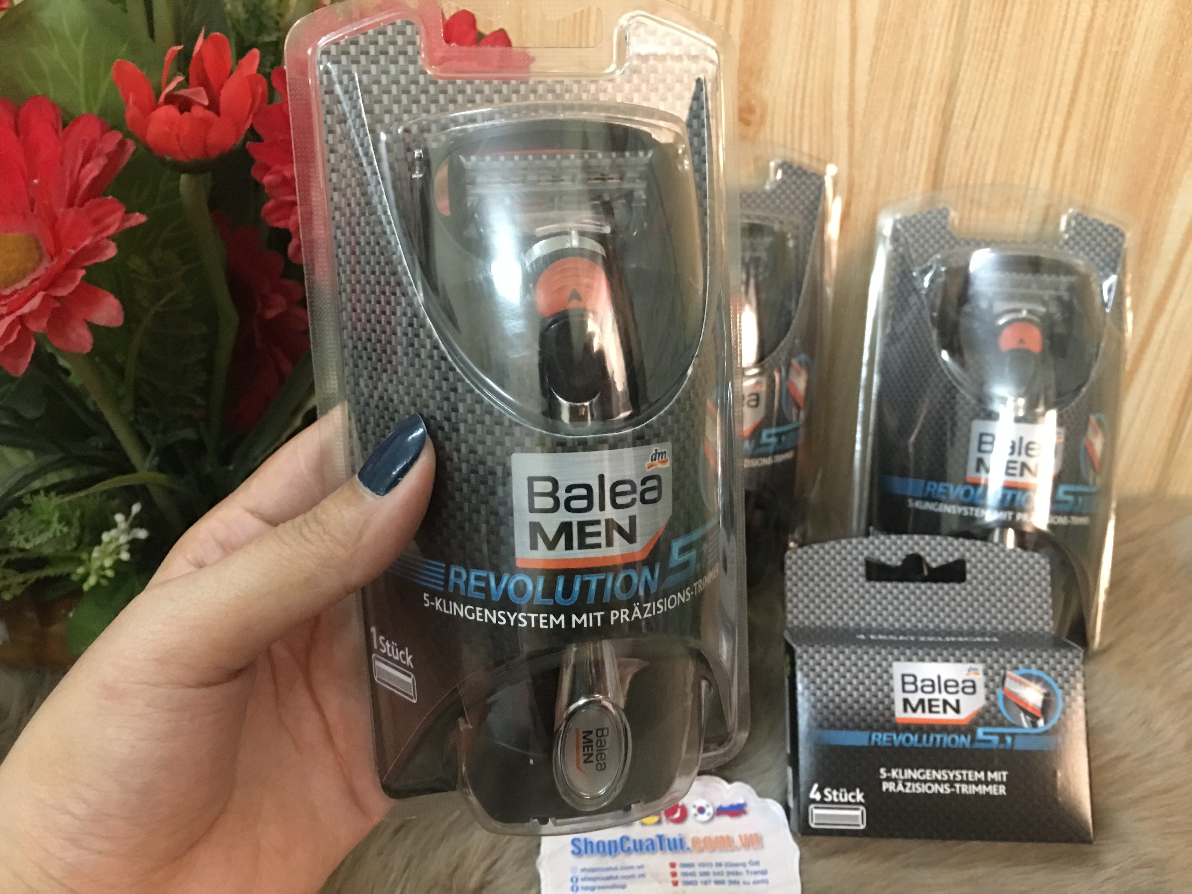 DAO CẠO RÂU BALEA MEN REVOLUTION KÈM 5 LƯỠI CẠO