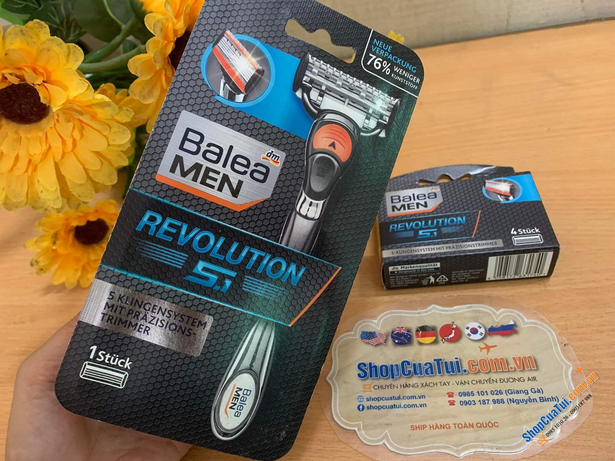 DAO CẠO RÂU BALEA MEN REVOLUTION KÈM 5 LƯỠI CẠO