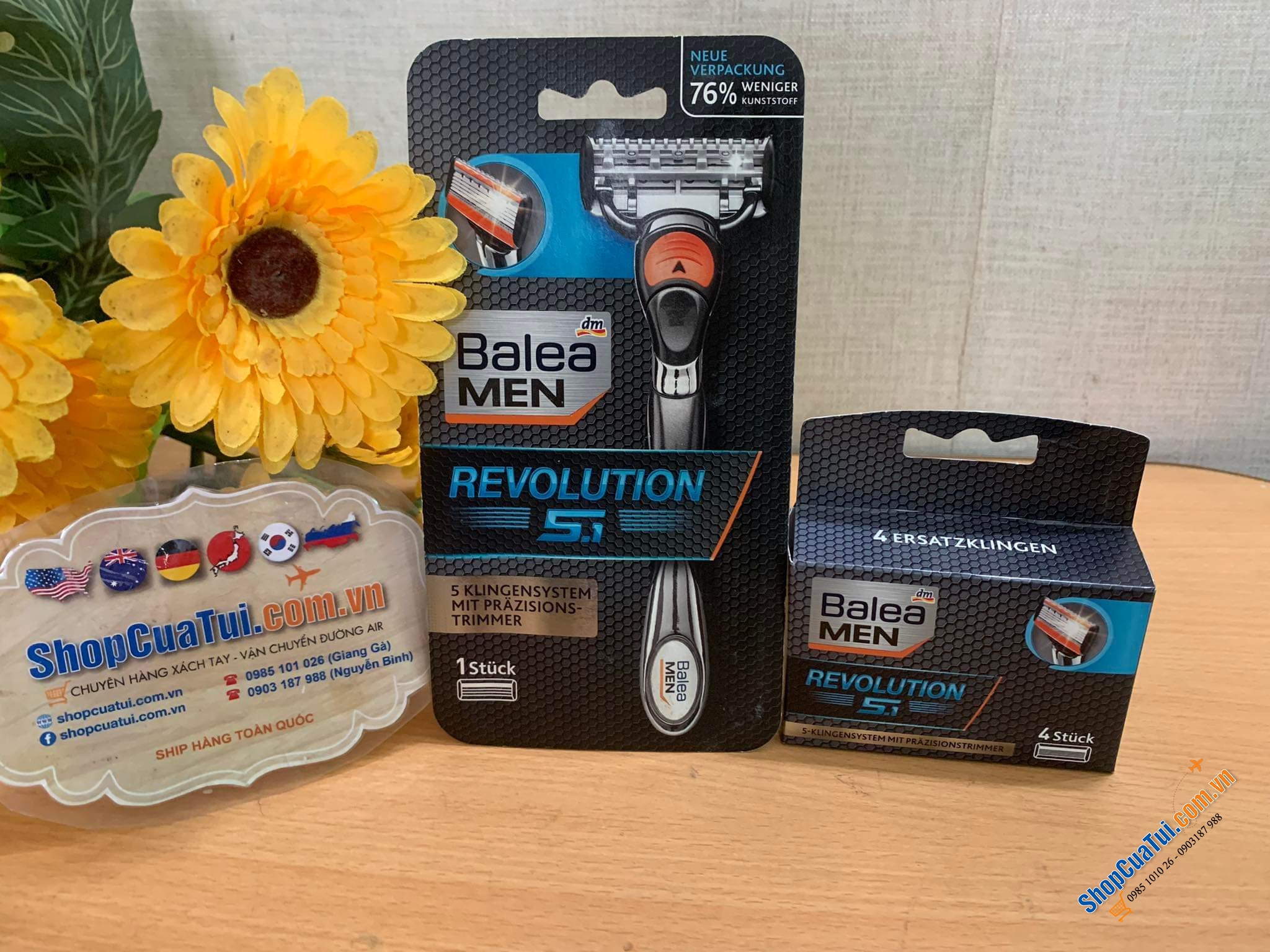 DAO CẠO RÂU BALEA MEN REVOLUTION KÈM 5 LƯỠI CẠO