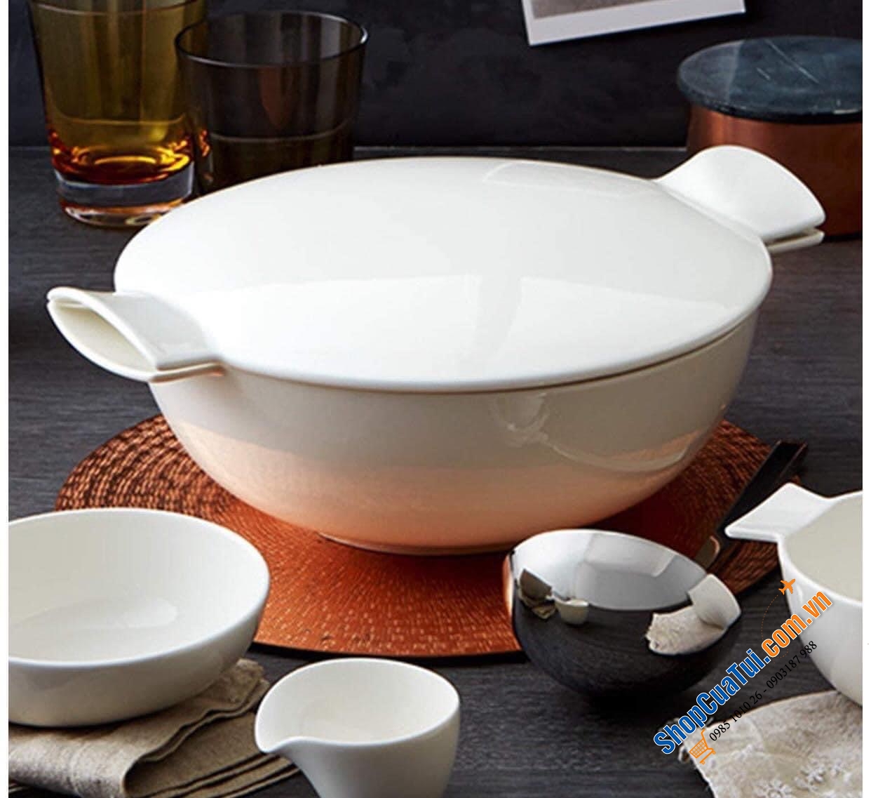 Âu Sứ cao cấp đựng canh, cơm Villeroy Boch Since 1748 - Premuim Porcelein