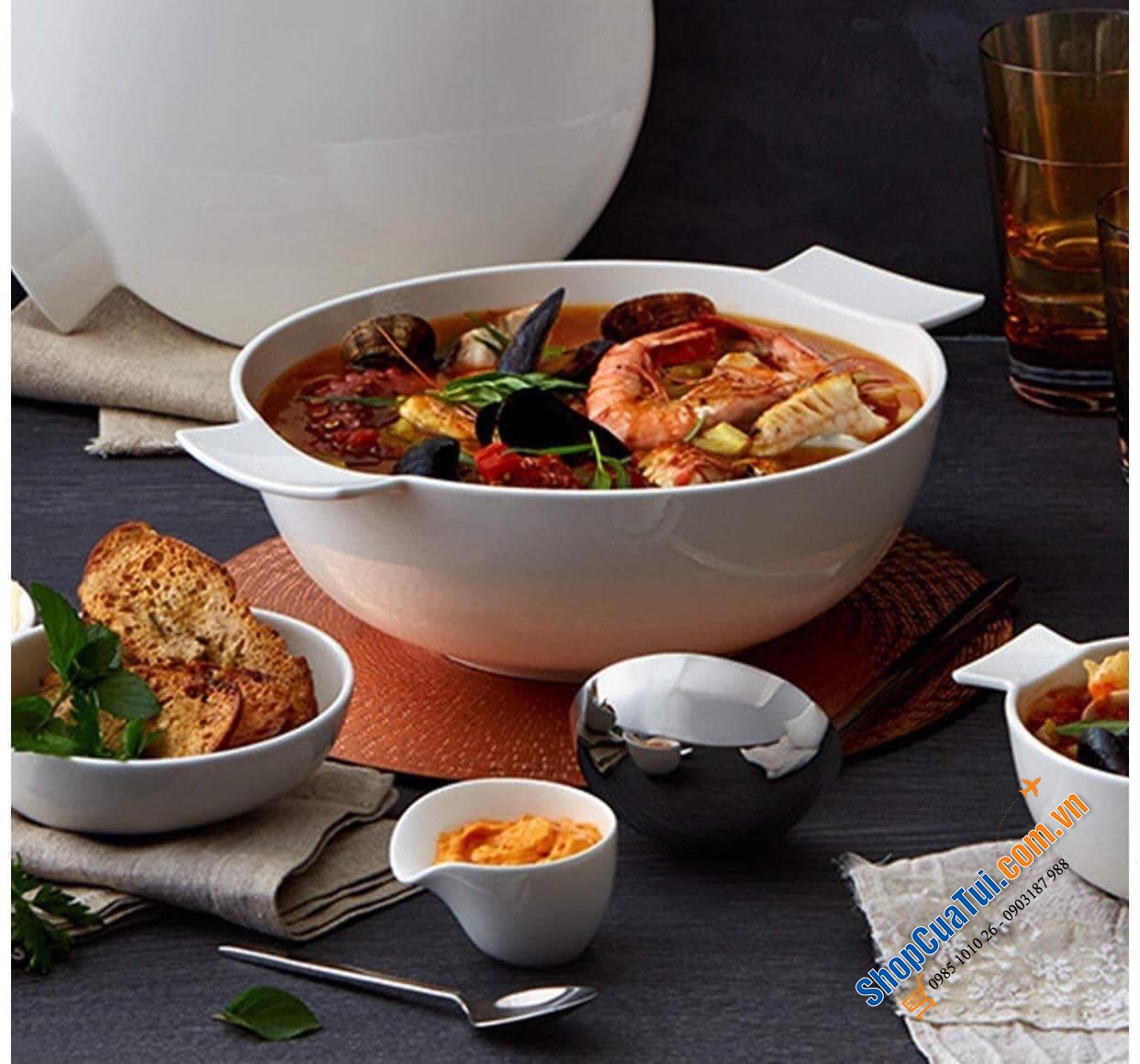 Âu Sứ cao cấp đựng canh, cơm Villeroy Boch Since 1748 - Premuim Porcelein