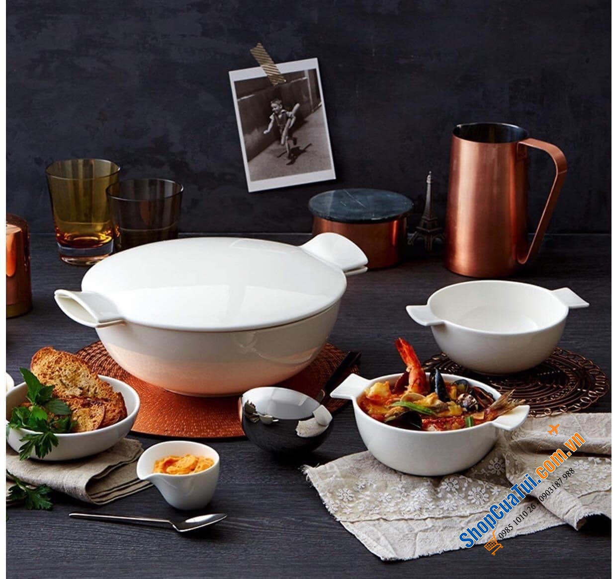 Âu Sứ cao cấp đựng canh, cơm Villeroy Boch Since 1748 - Premuim Porcelein