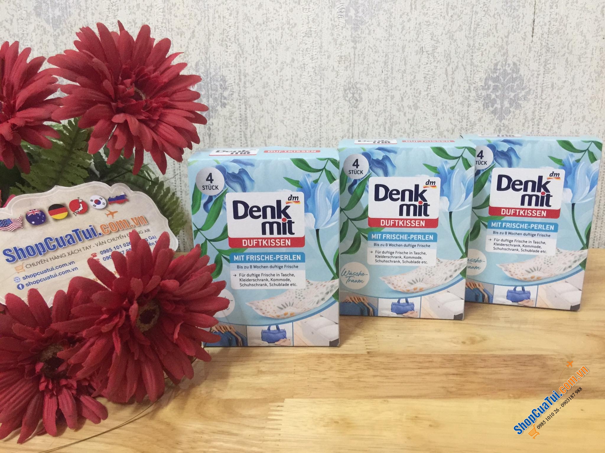 Túi Thơm Tủ Quần Áo Denkmit Đức, hộp gồm 4 Túi