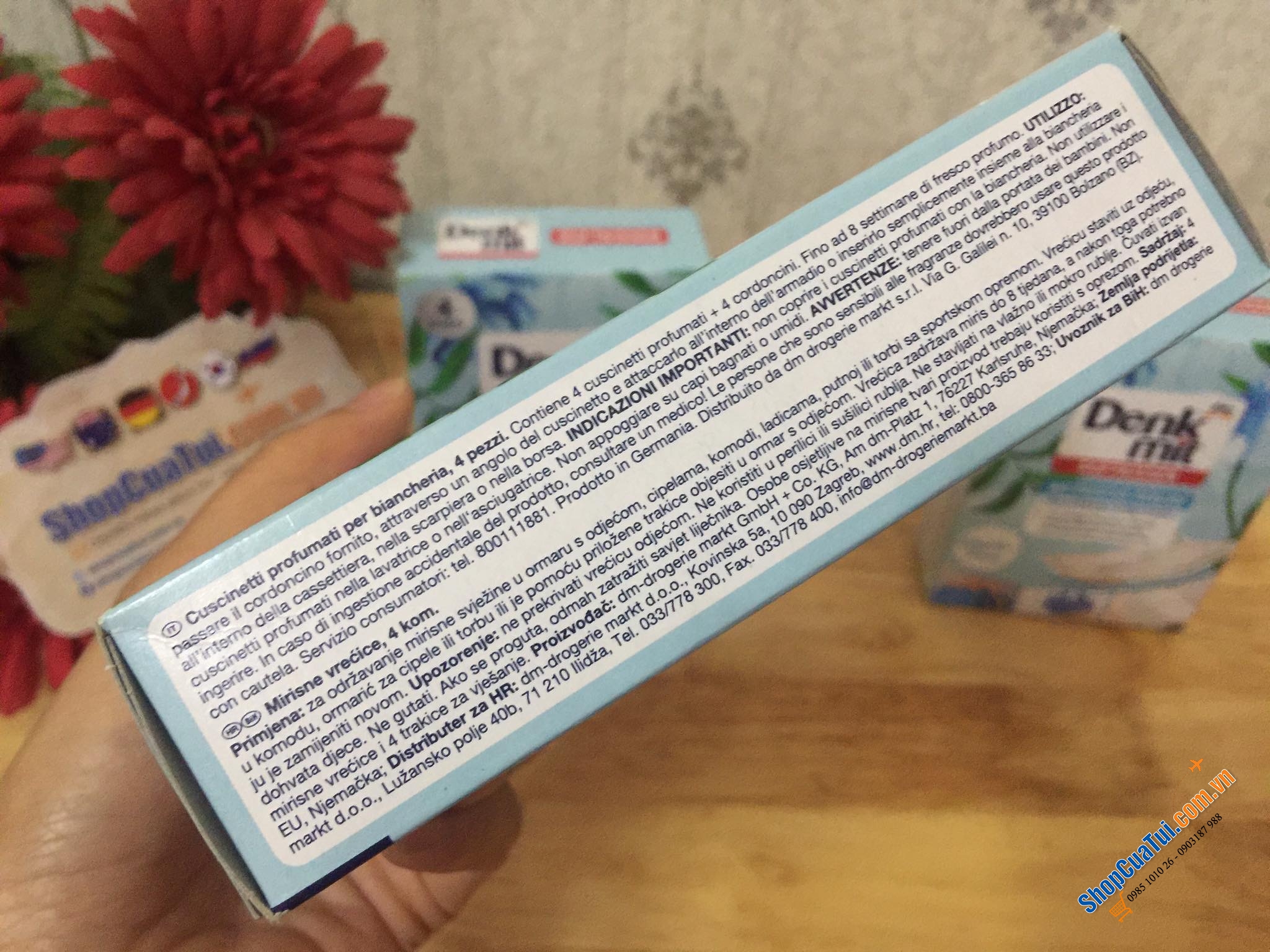 Túi Thơm Tủ Quần Áo Denkmit Đức, hộp gồm 4 Túi