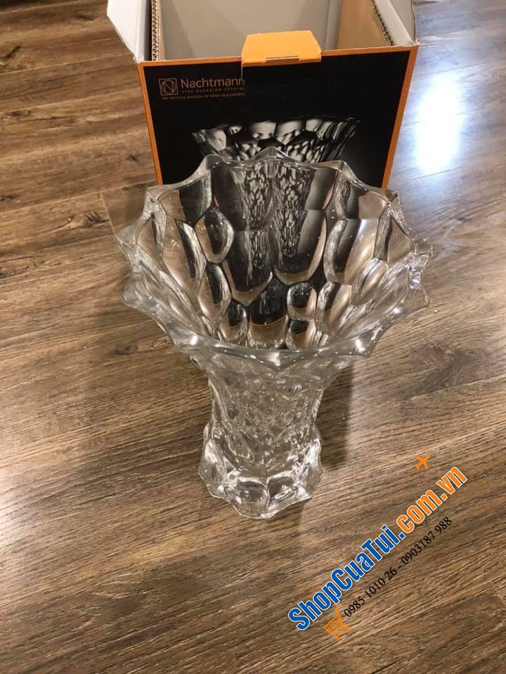 BÌNH HOA PHA LÊ NACHTMANN SPHERE kèm 2 chân đế nến và loại kèm lọ hoa nhỏ