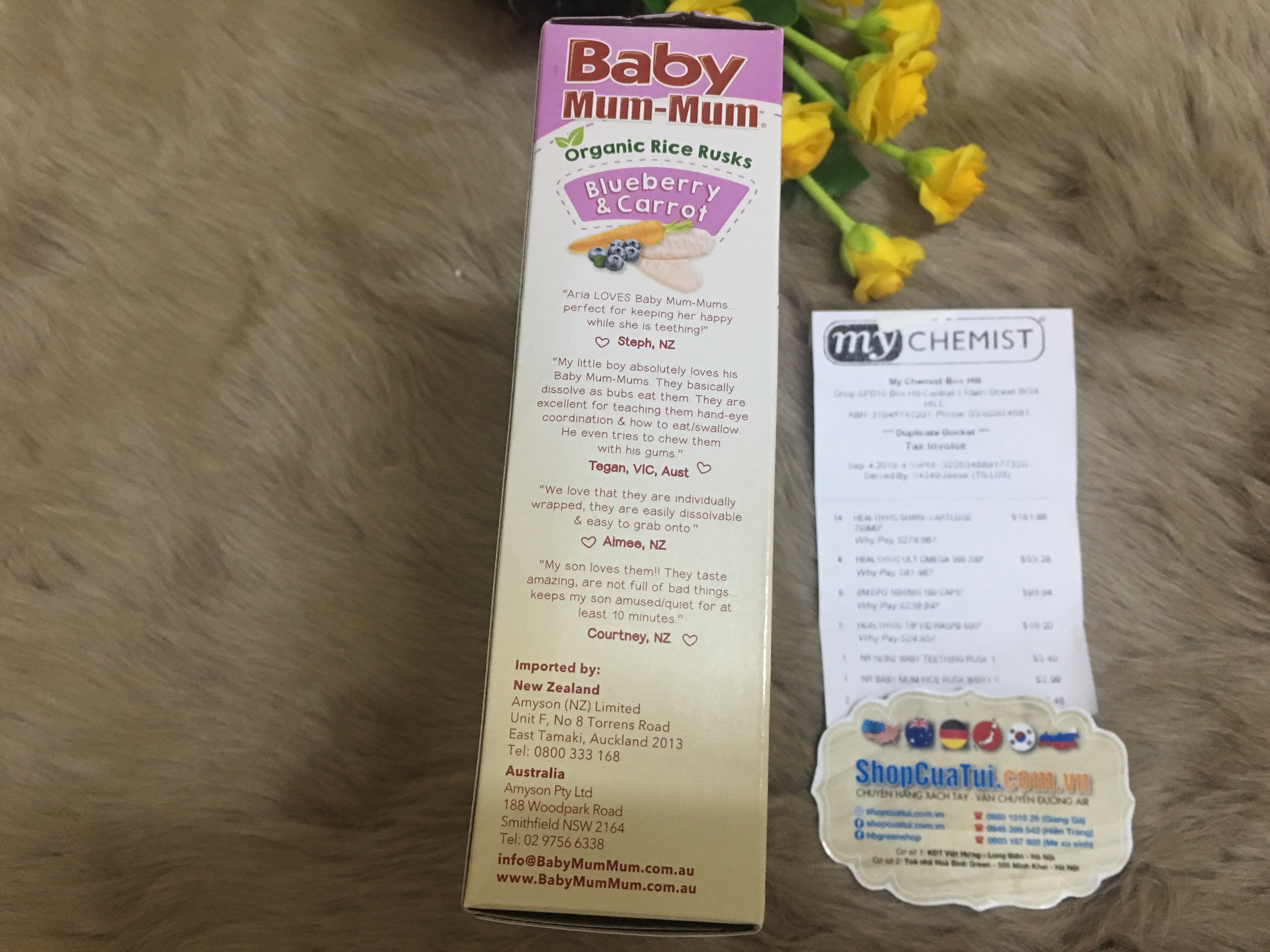 BÁNH ĂN DẶM BABY MUM MUM 36g vị trái cây, rau củ cho trẻ trên 8 tháng tuổi. 