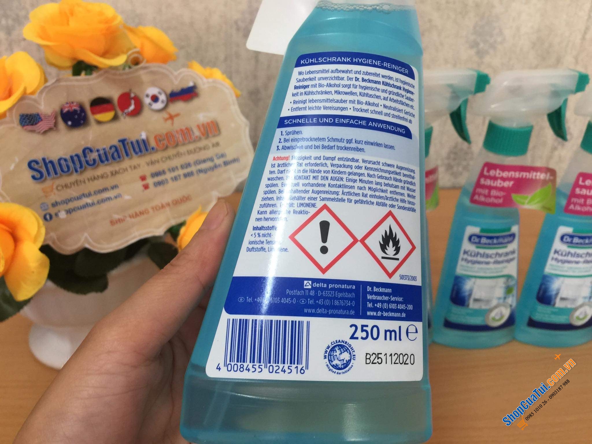 Dung dịch dọn vệ sinh tủ lạnh, lò vi sóng, lò nướng, tủ đông, bàn bếp, nồi chiên không dầu Dr Beckmann - Made in Germany