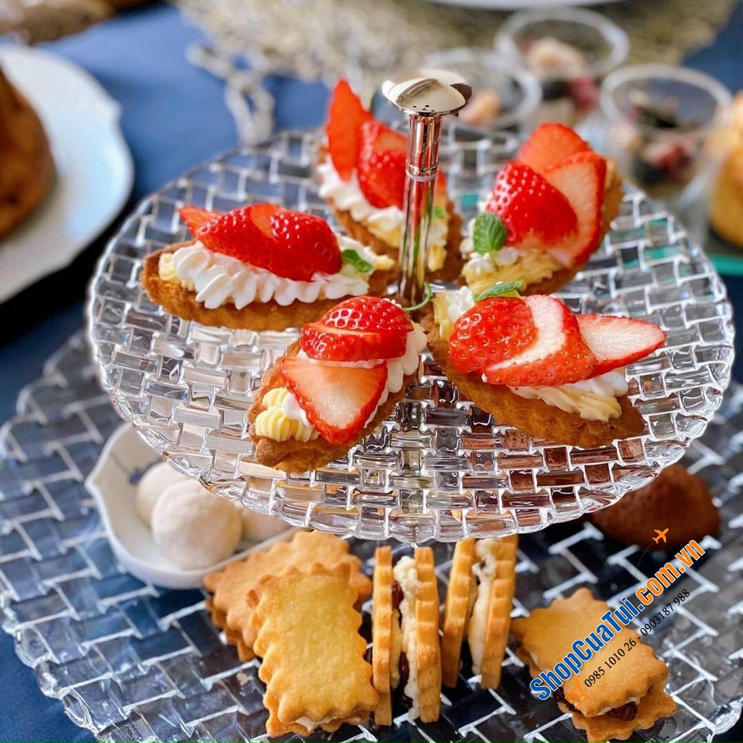 ĐĨA ĐỰNG HOA QUẢ - BÁNH NGỌT 2 TẦNG NACHTMANN