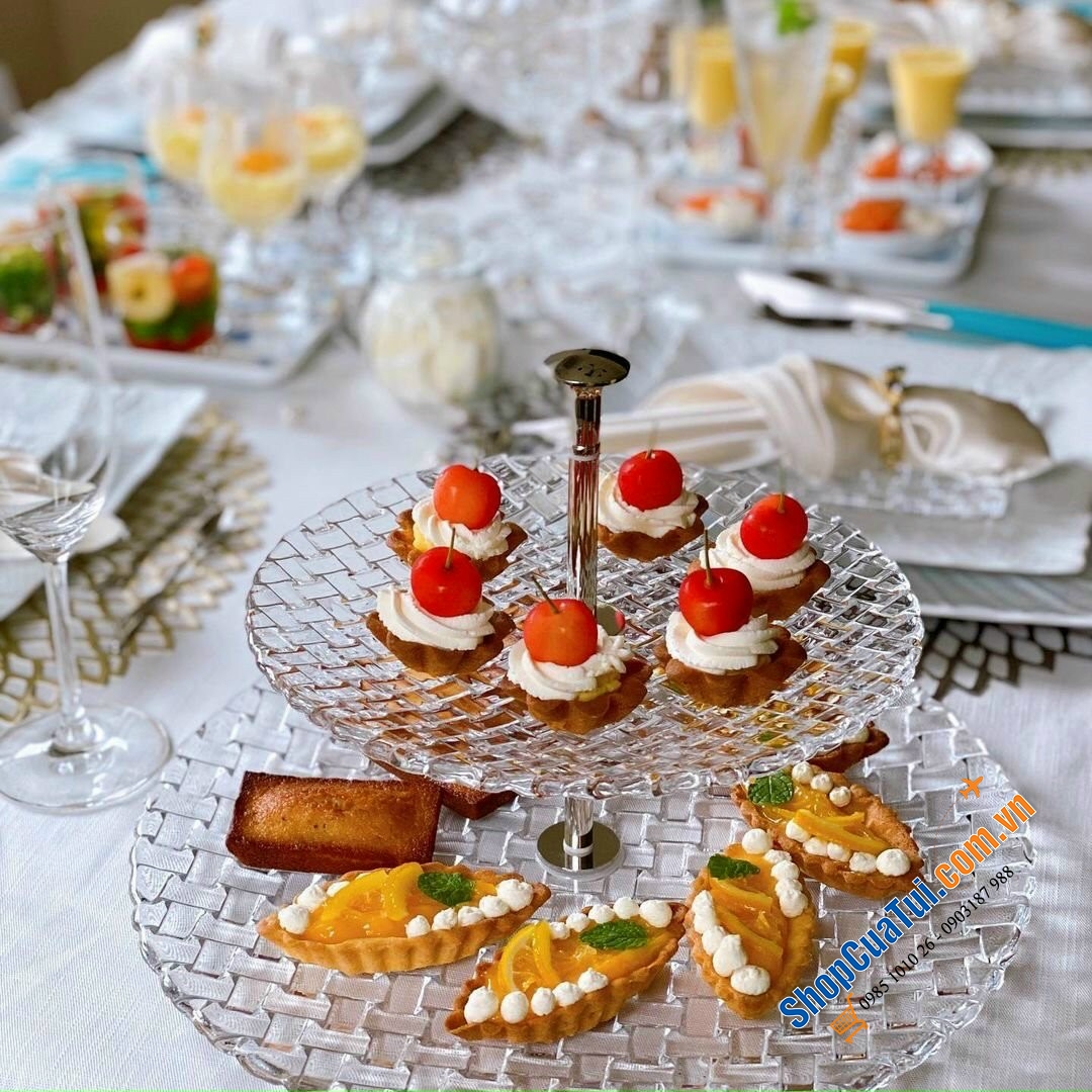 ĐĨA ĐỰNG HOA QUẢ - BÁNH NGỌT 2 TẦNG NACHTMANN