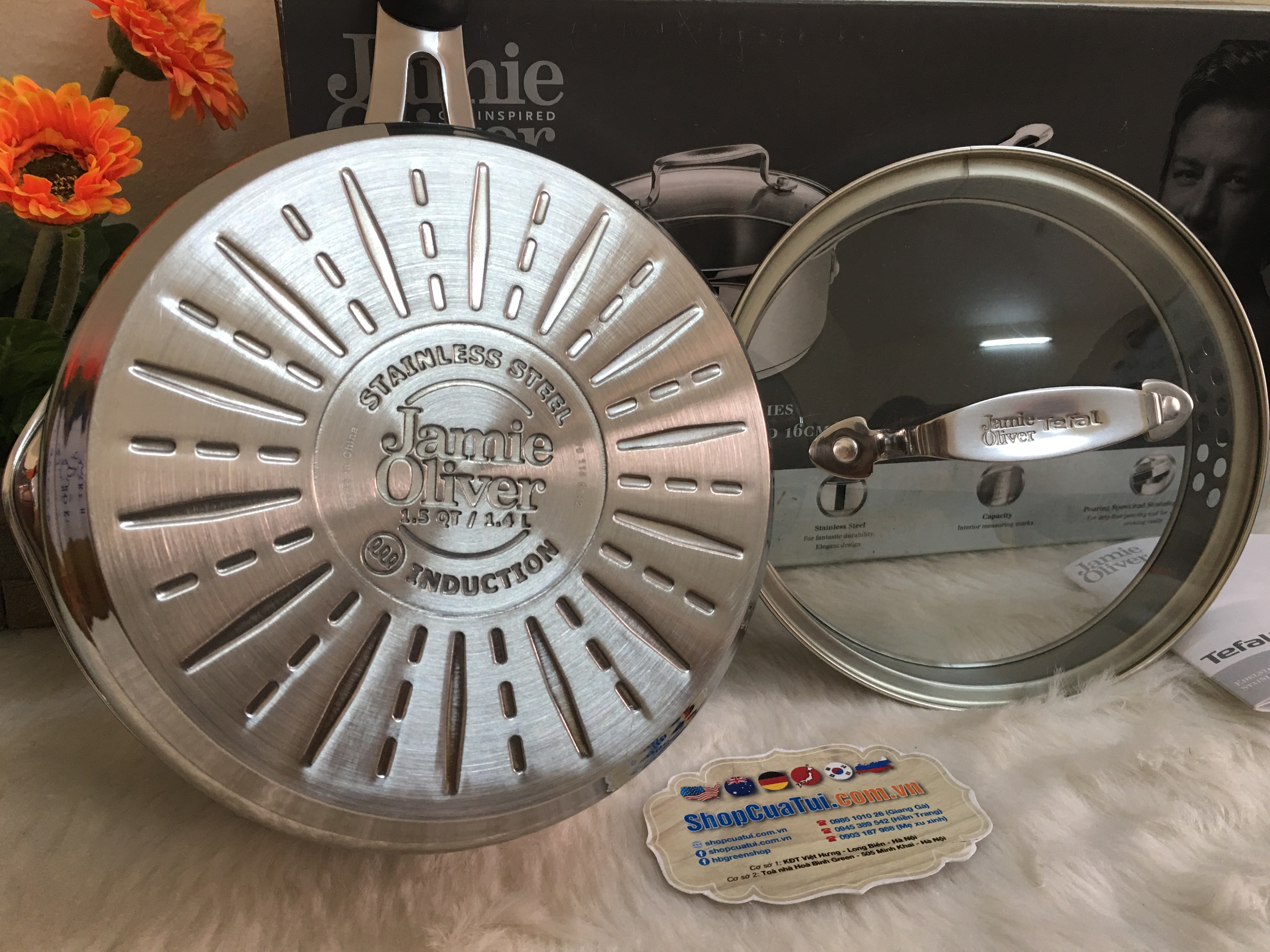 QUÁNH TEFAL 16 CM VUNG KÍNH