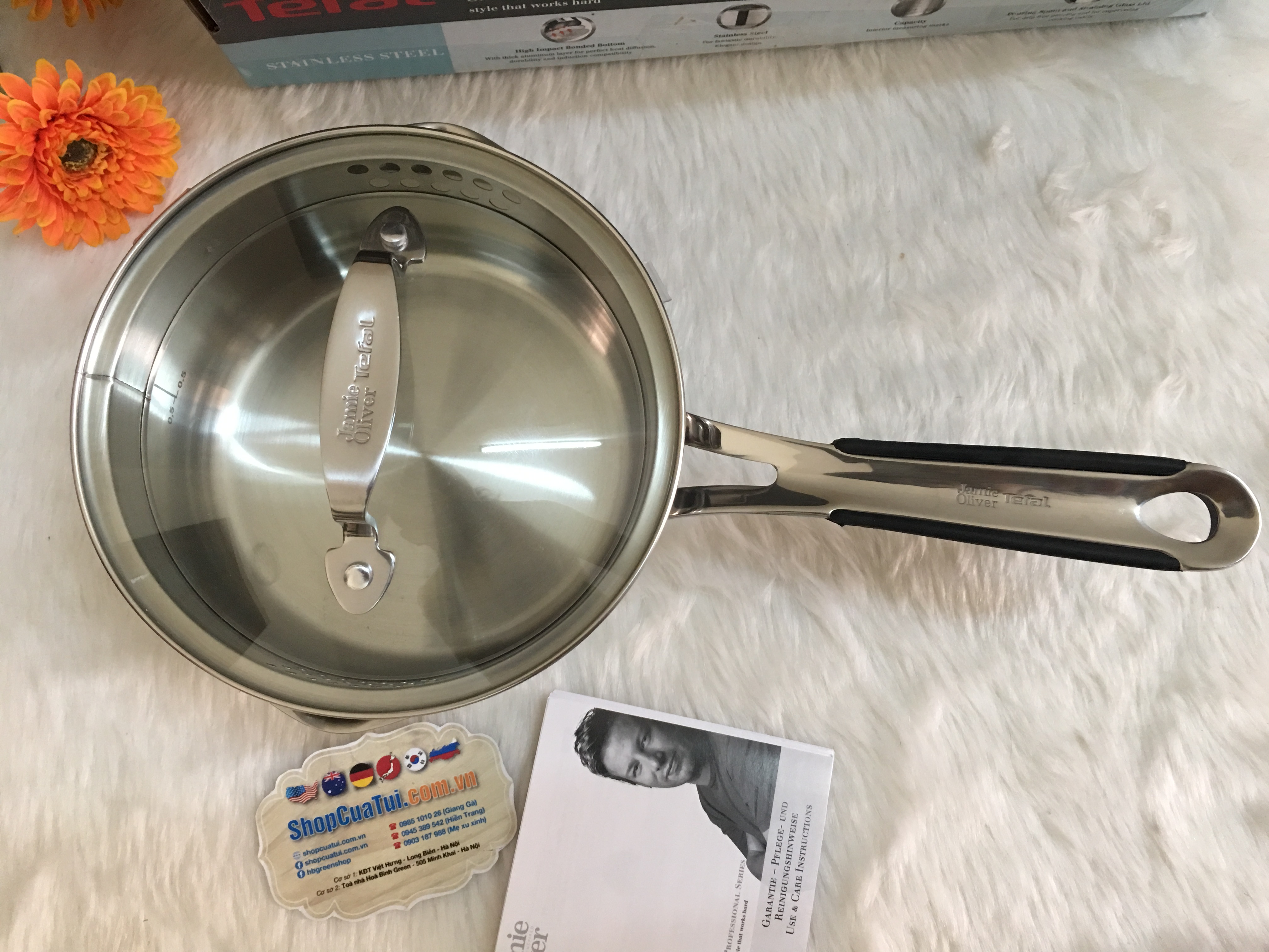 QUÁNH TEFAL 16 CM VUNG KÍNH