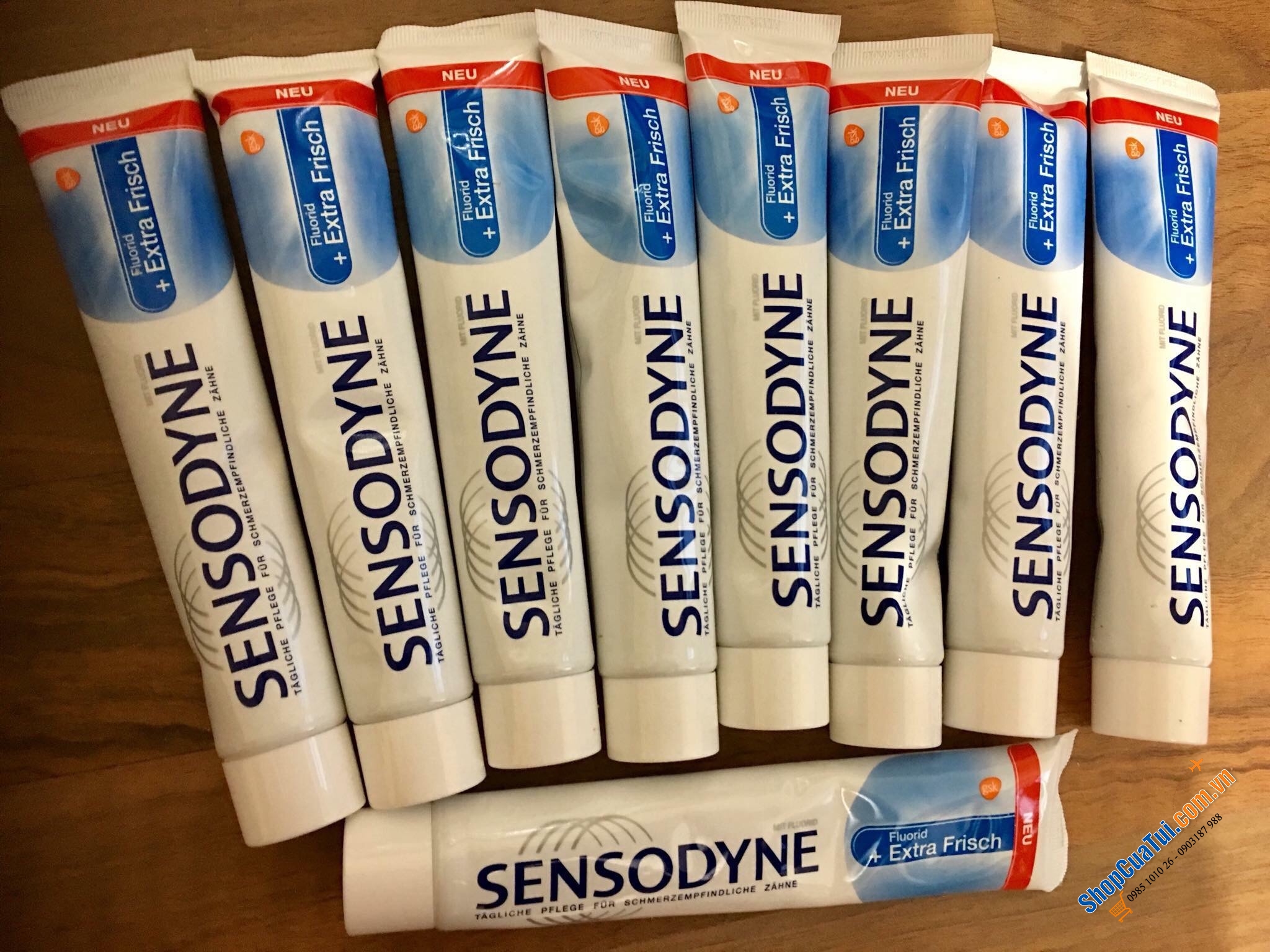 Kem đánh răng chống ê buốt, ngừa sâu răng, tăng thêm hương thơm mát SENSODYNE  FLUORID + EXTRA FRISCH