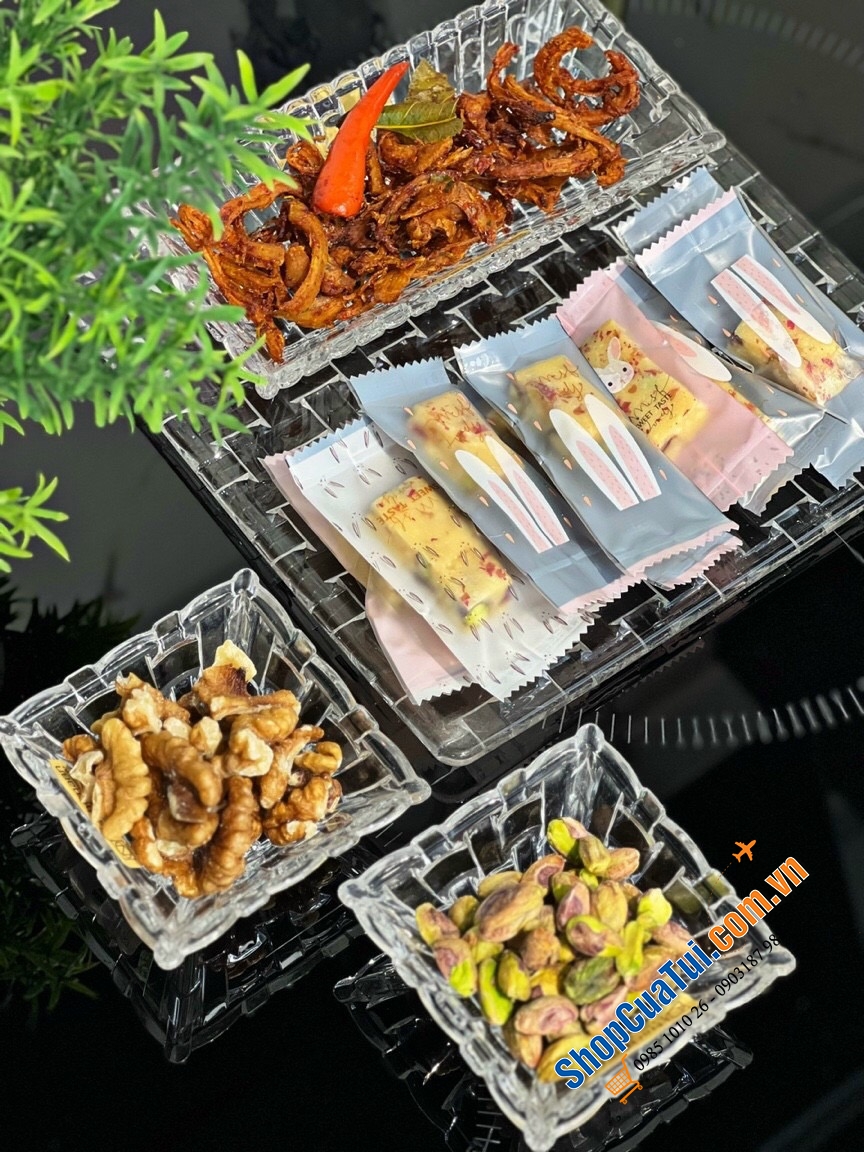 SET NACHTMANN BOSSA NOVA 4 MÓN 97633 - Made in Germany - Set 4 Pha Lê Nachtmann đựng đồ mứt tết - điểm tâm