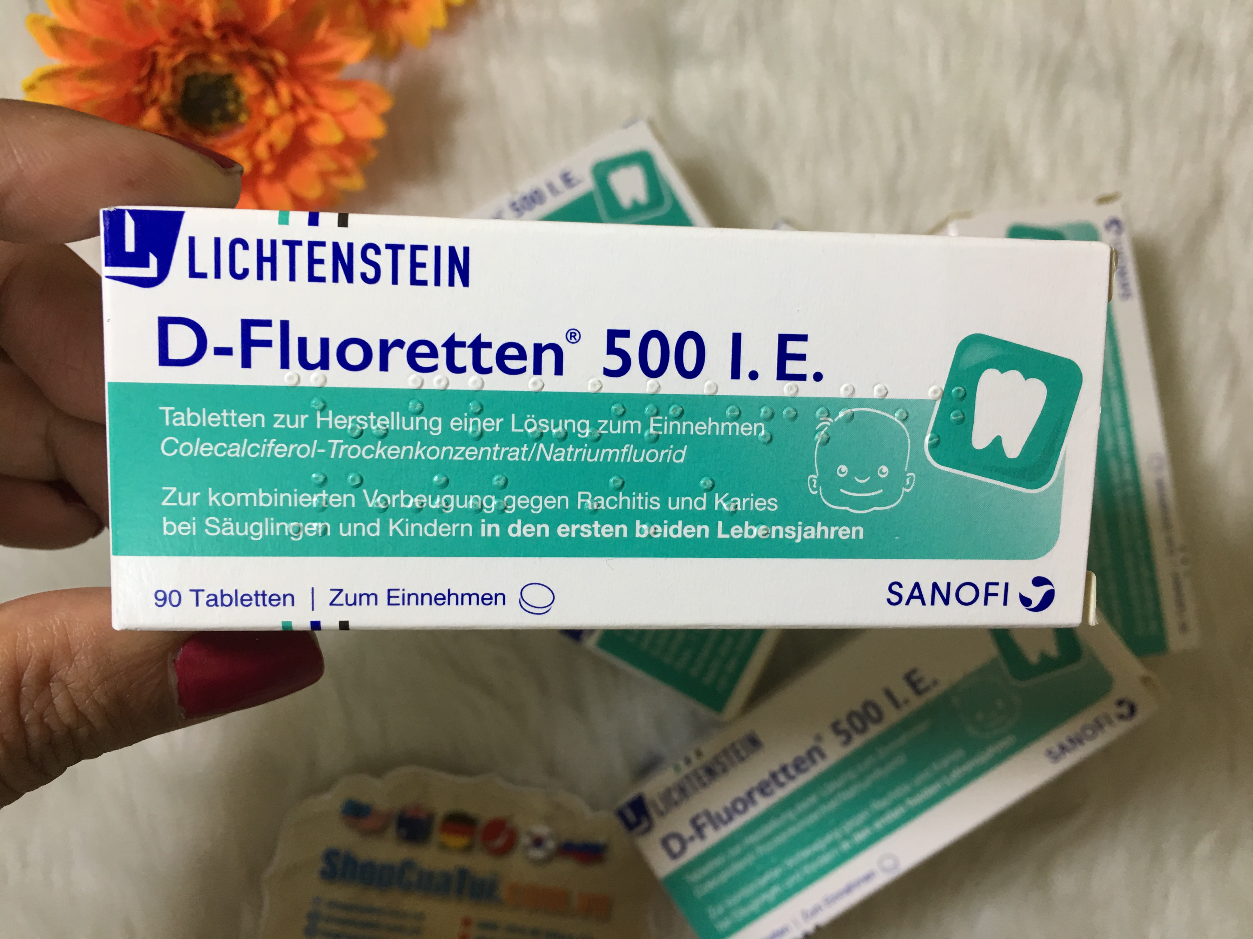 Vitamin D-Fluoretten 500 I.E (Cho trẻ 2 tuần đến 2 năm tuổi)