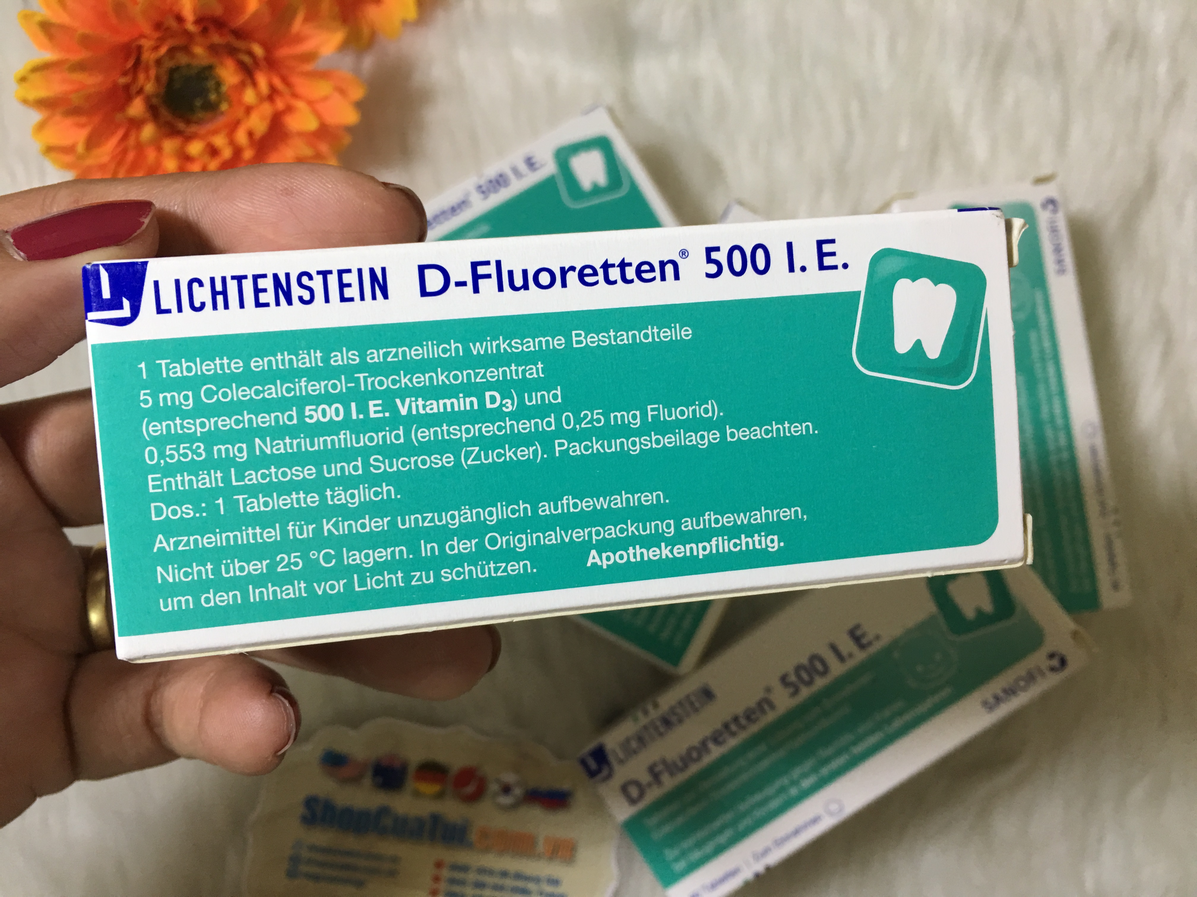 Vitamin D-Fluoretten 500 I.E (Cho trẻ 2 tuần đến 2 năm tuổi)