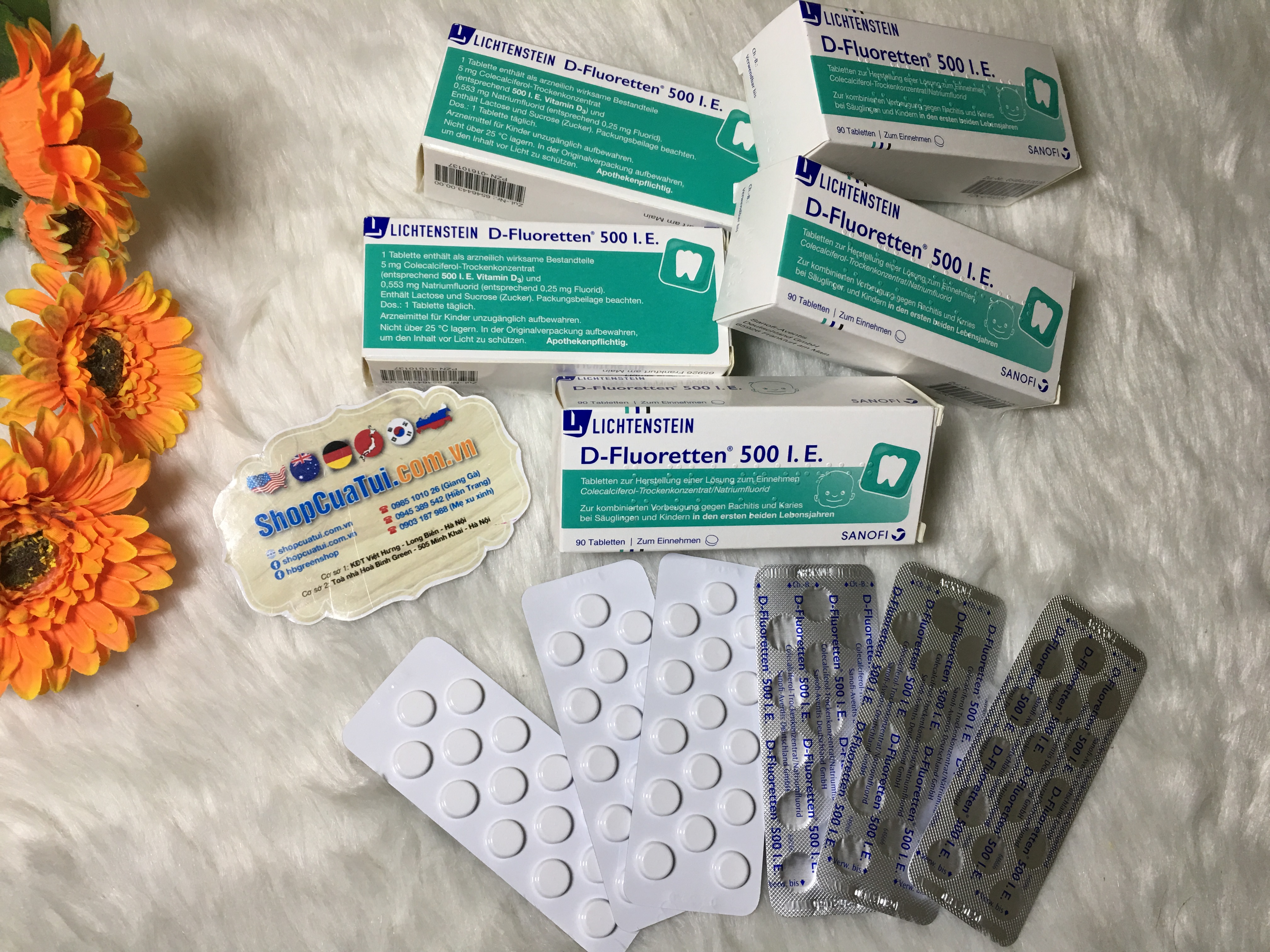 Vitamin D-Fluoretten 500 I.E (Cho trẻ 2 tuần đến 2 năm tuổi)