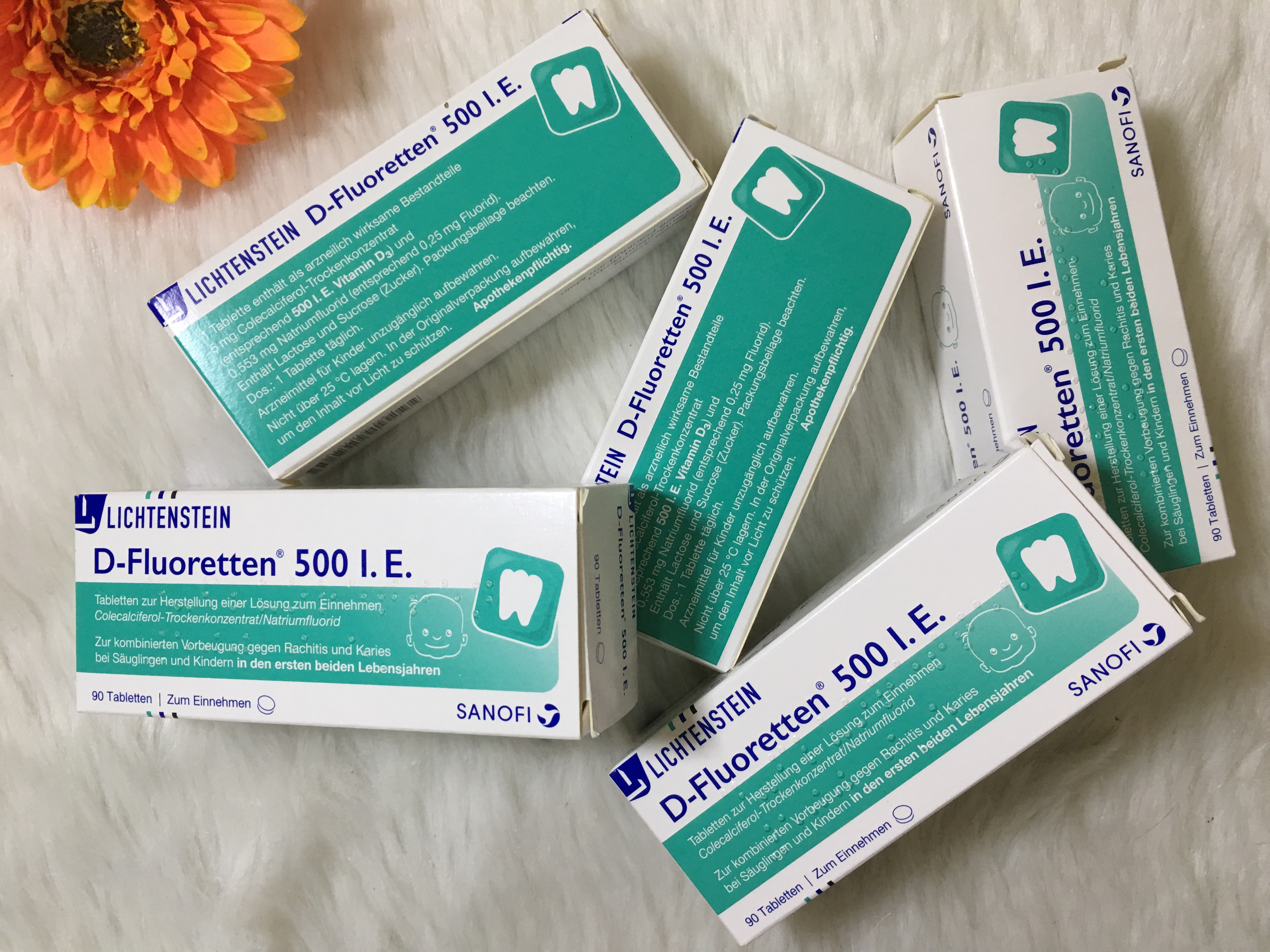 Vitamin D-Fluoretten 500 I.E (Cho trẻ 2 tuần đến 2 năm tuổi)