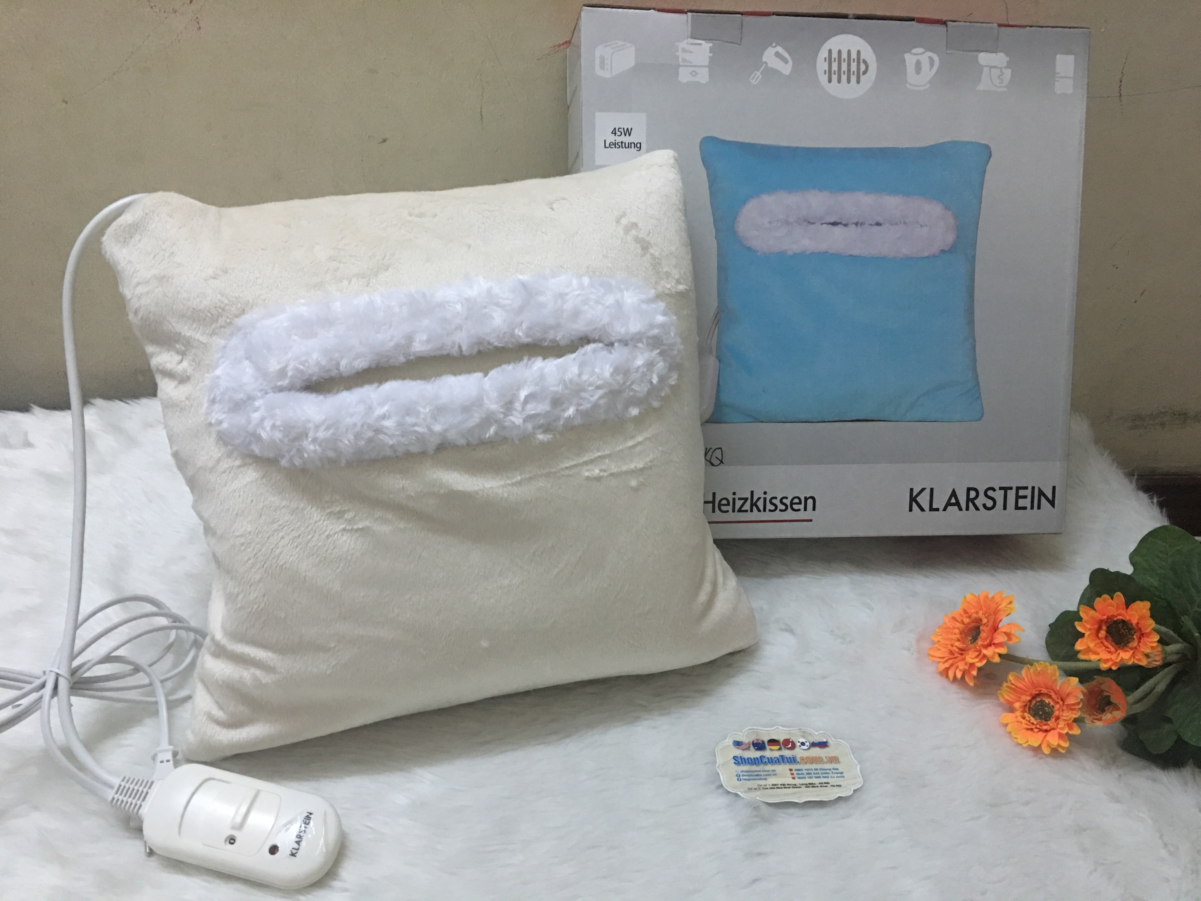 GỐI ĐIỆN ẤM LÔNG CỪU KLARSTEIN 