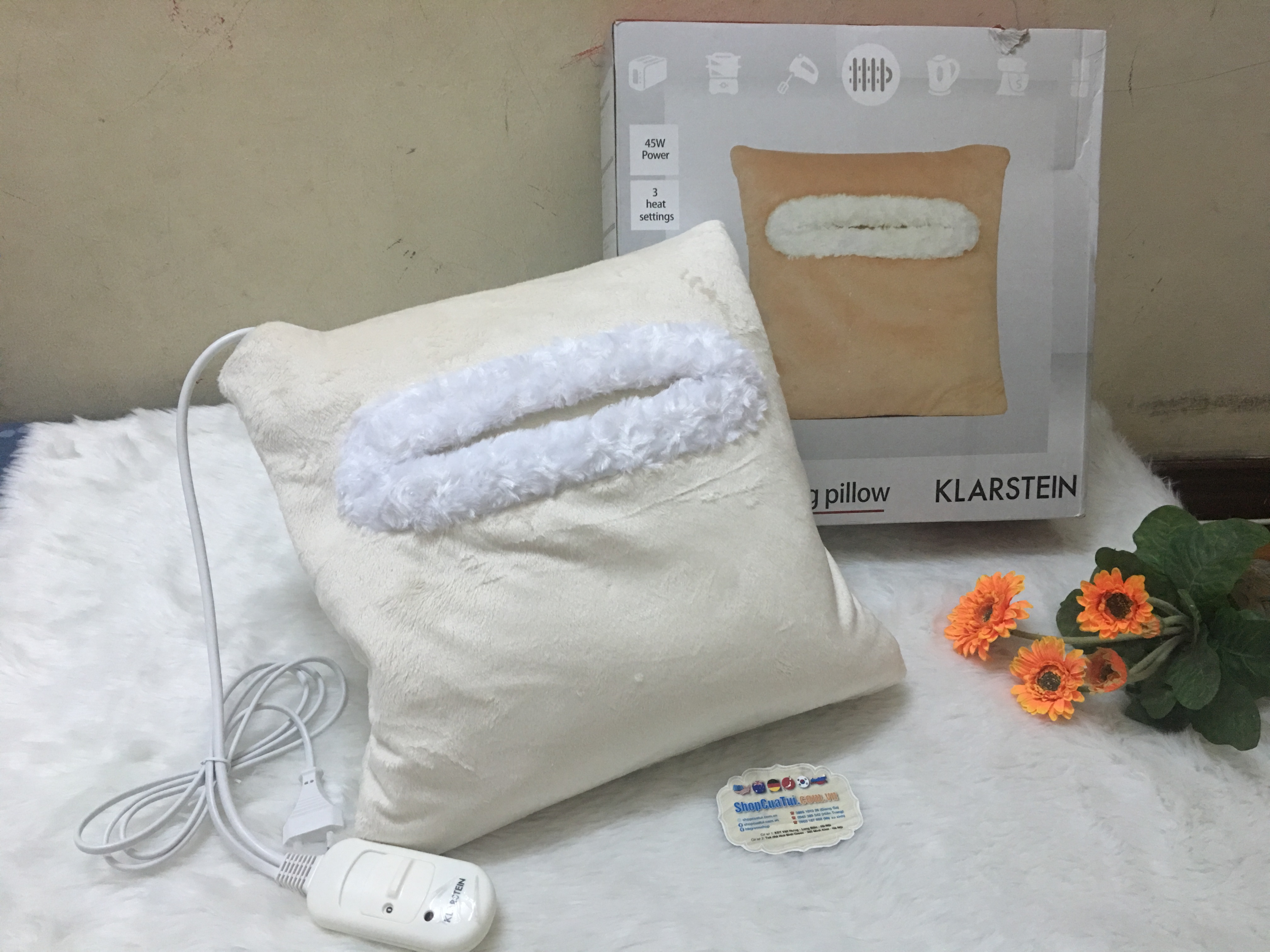 GỐI ĐIỆN ẤM LÔNG CỪU KLARSTEIN 