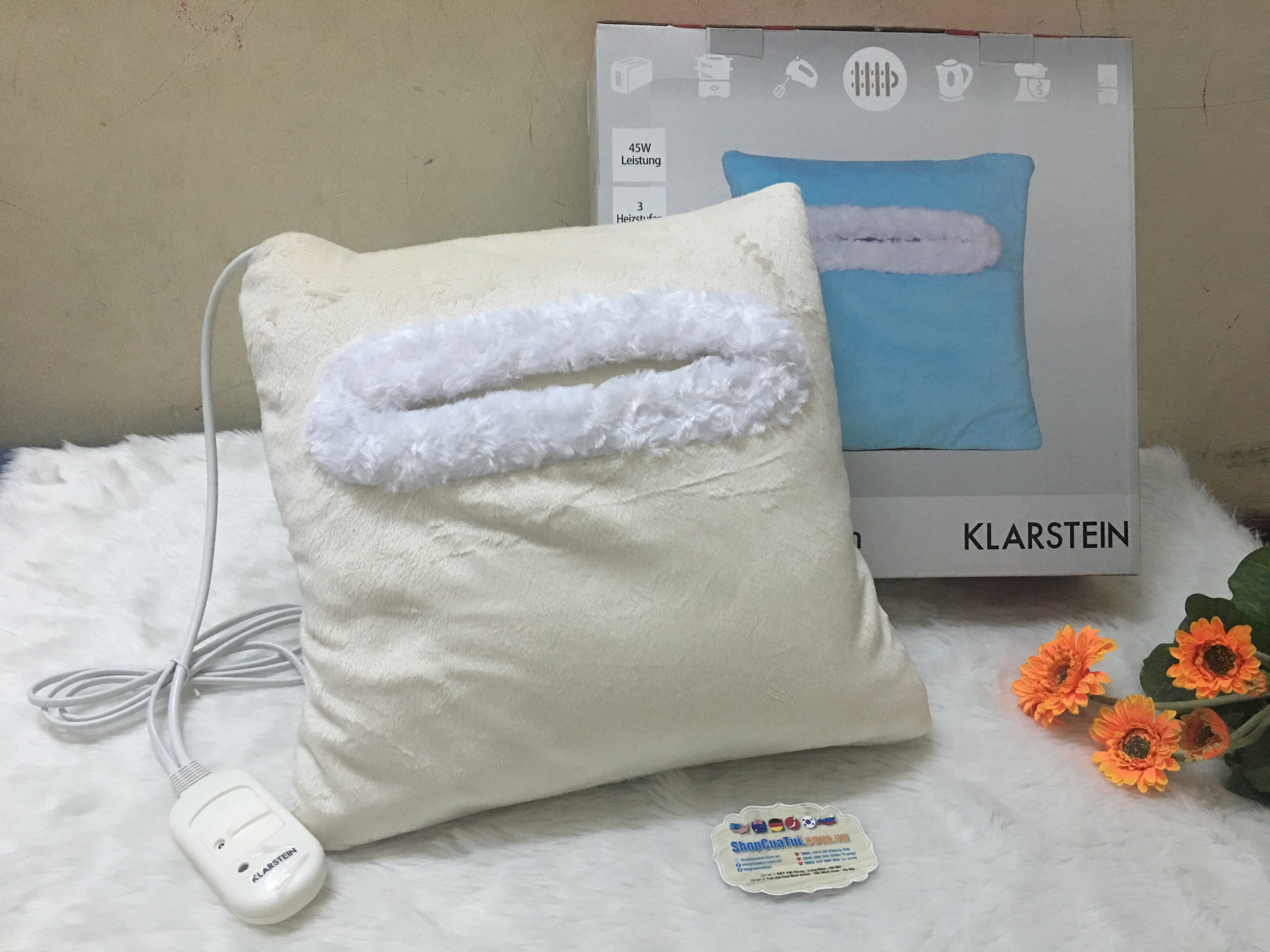 GỐI ĐIỆN ẤM LÔNG CỪU KLARSTEIN 