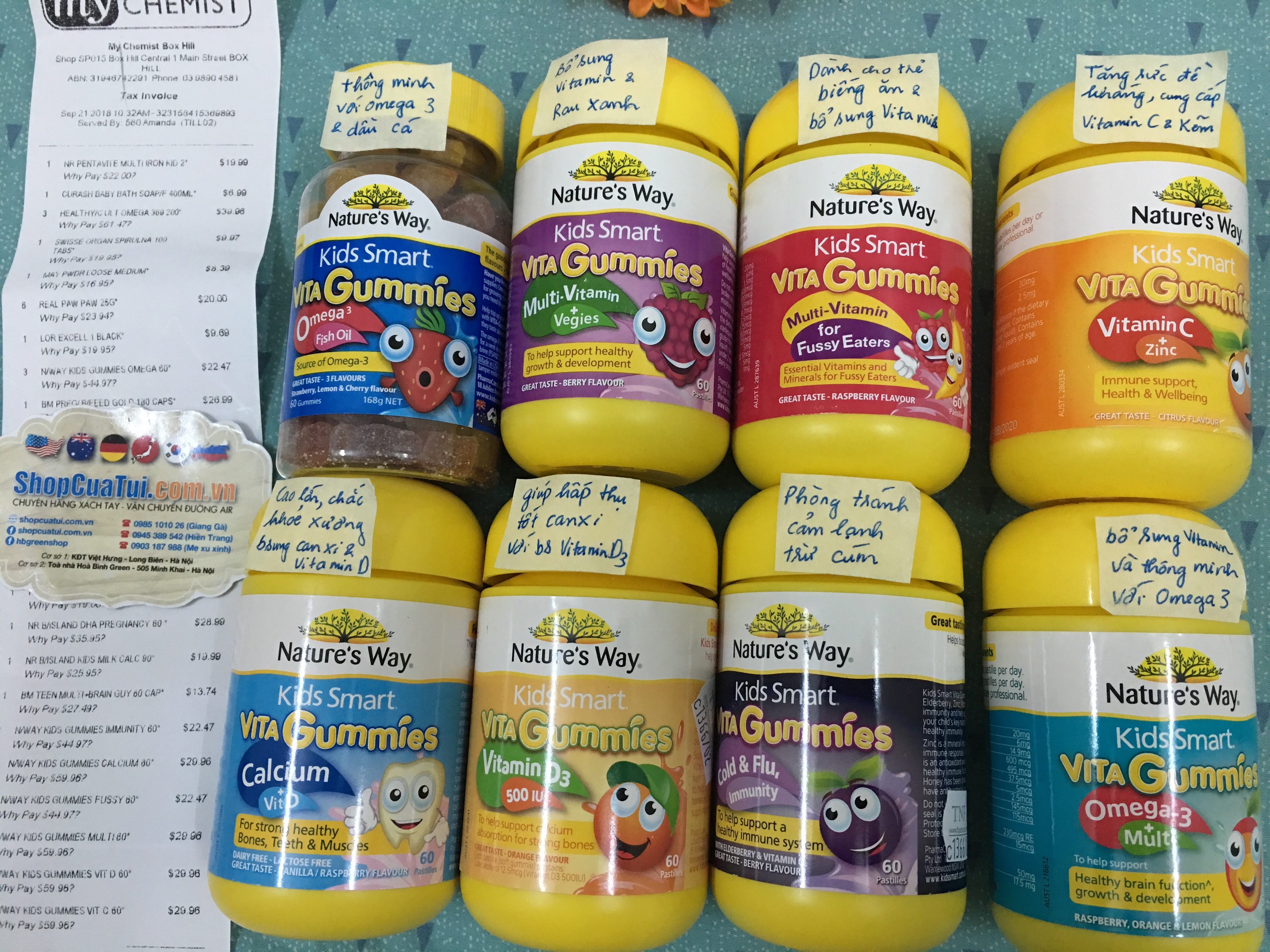 Kẹo dẻo Kids Smart Vita Gummies Vitamin D3 500 IU 60 viên Úc
