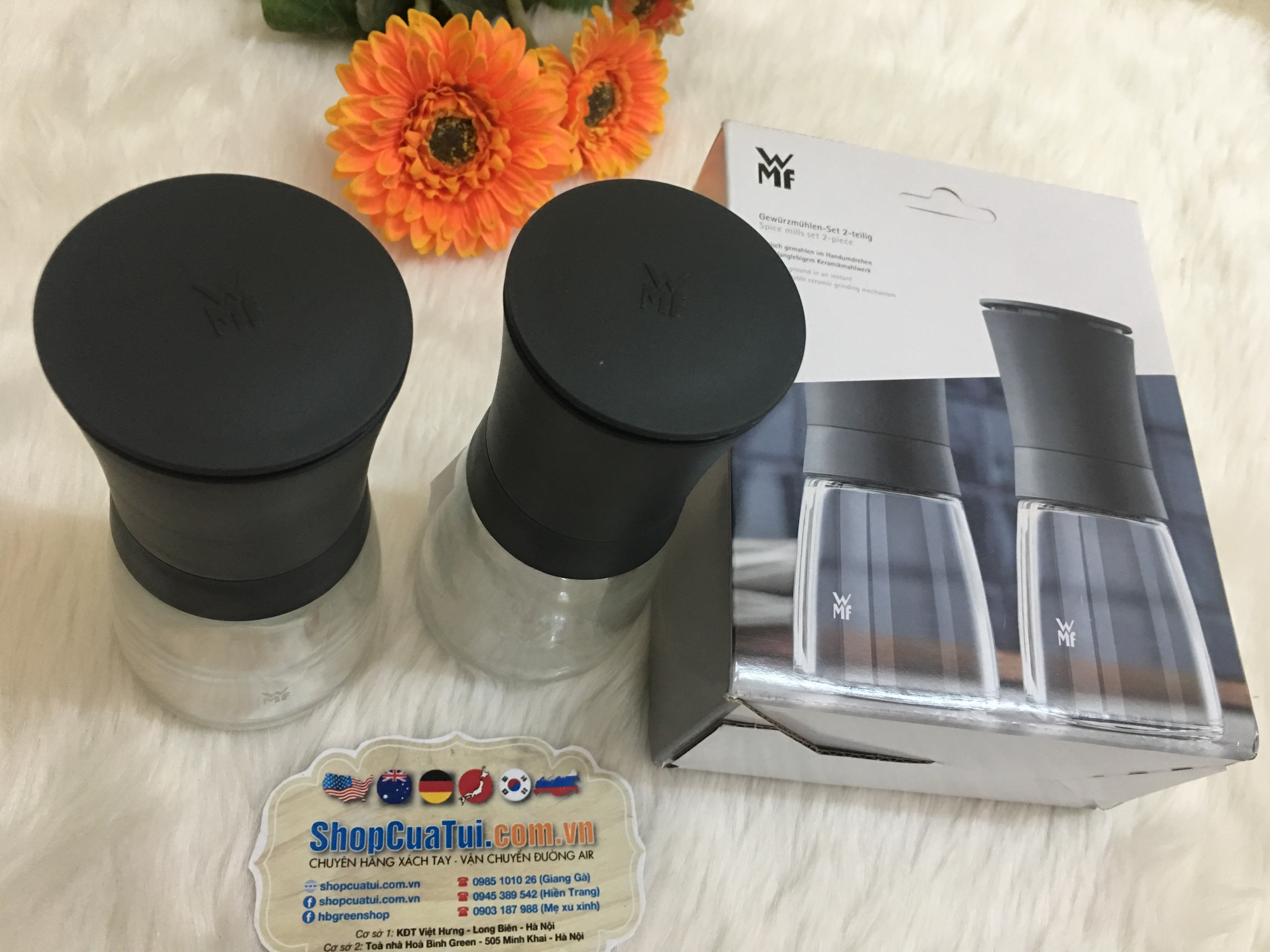 Set 2 lọ xay muối tiêu WMF.