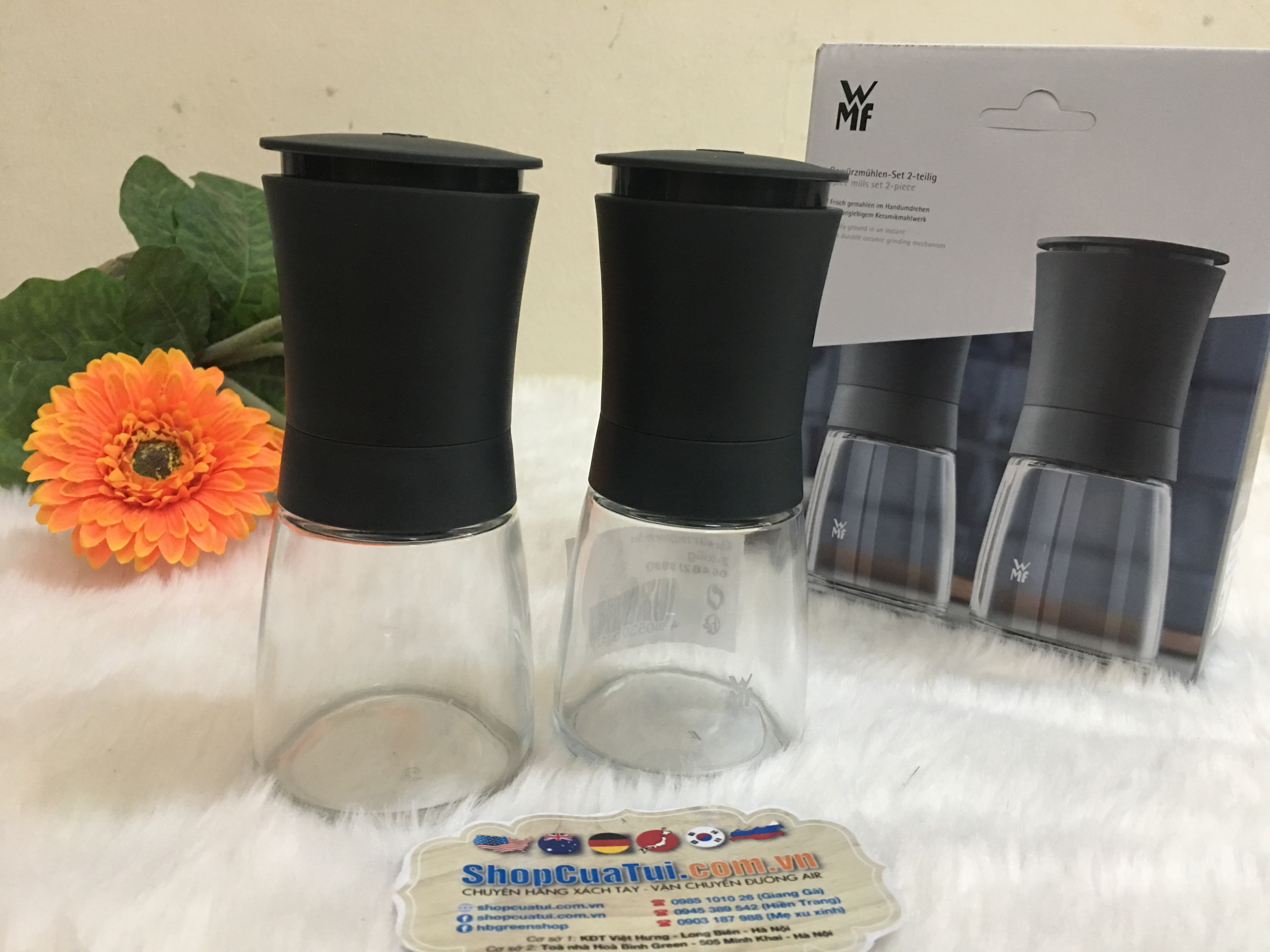 Set 2 lọ xay muối tiêu WMF.