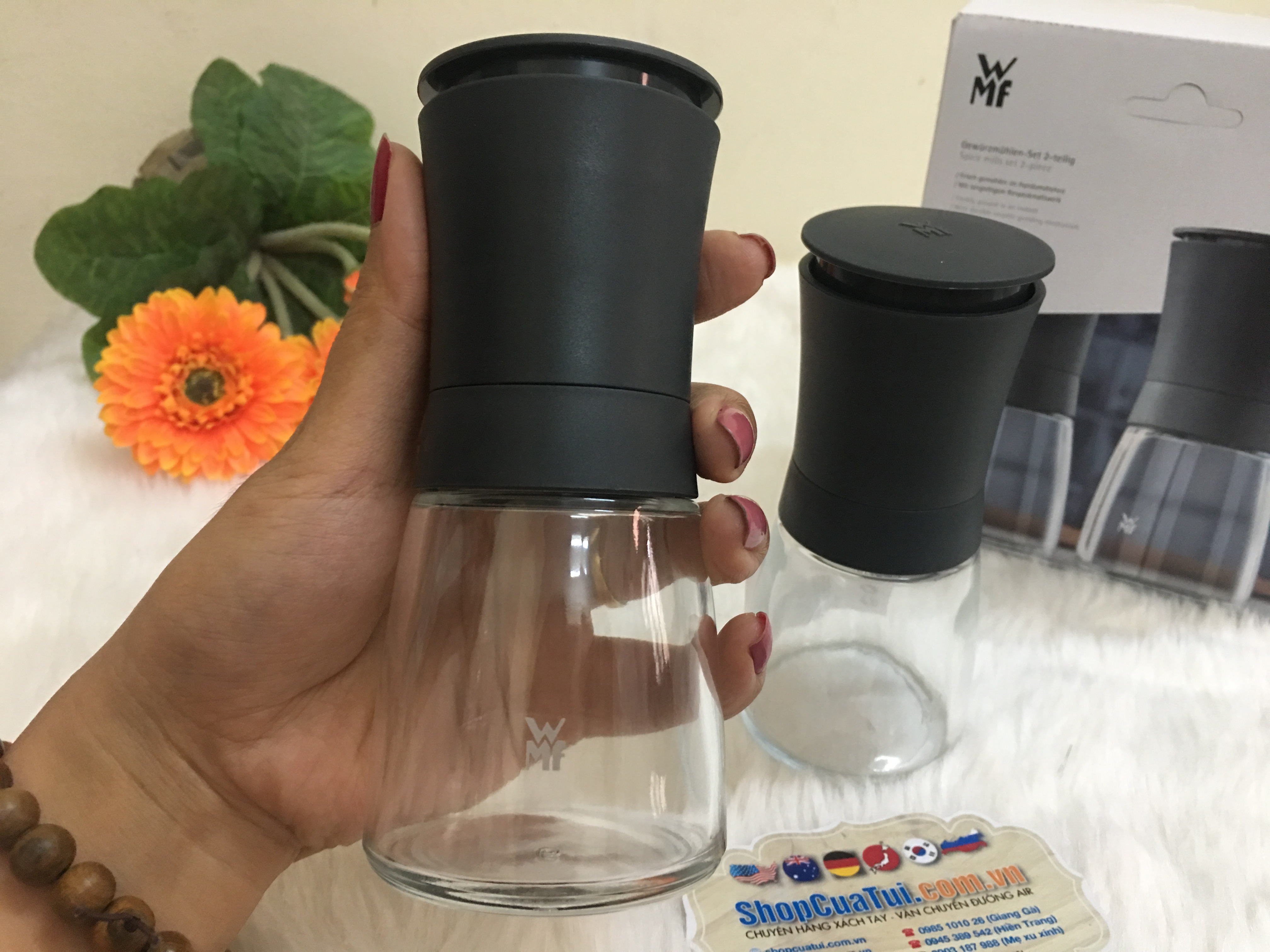 Set 2 lọ xay muối tiêu WMF.