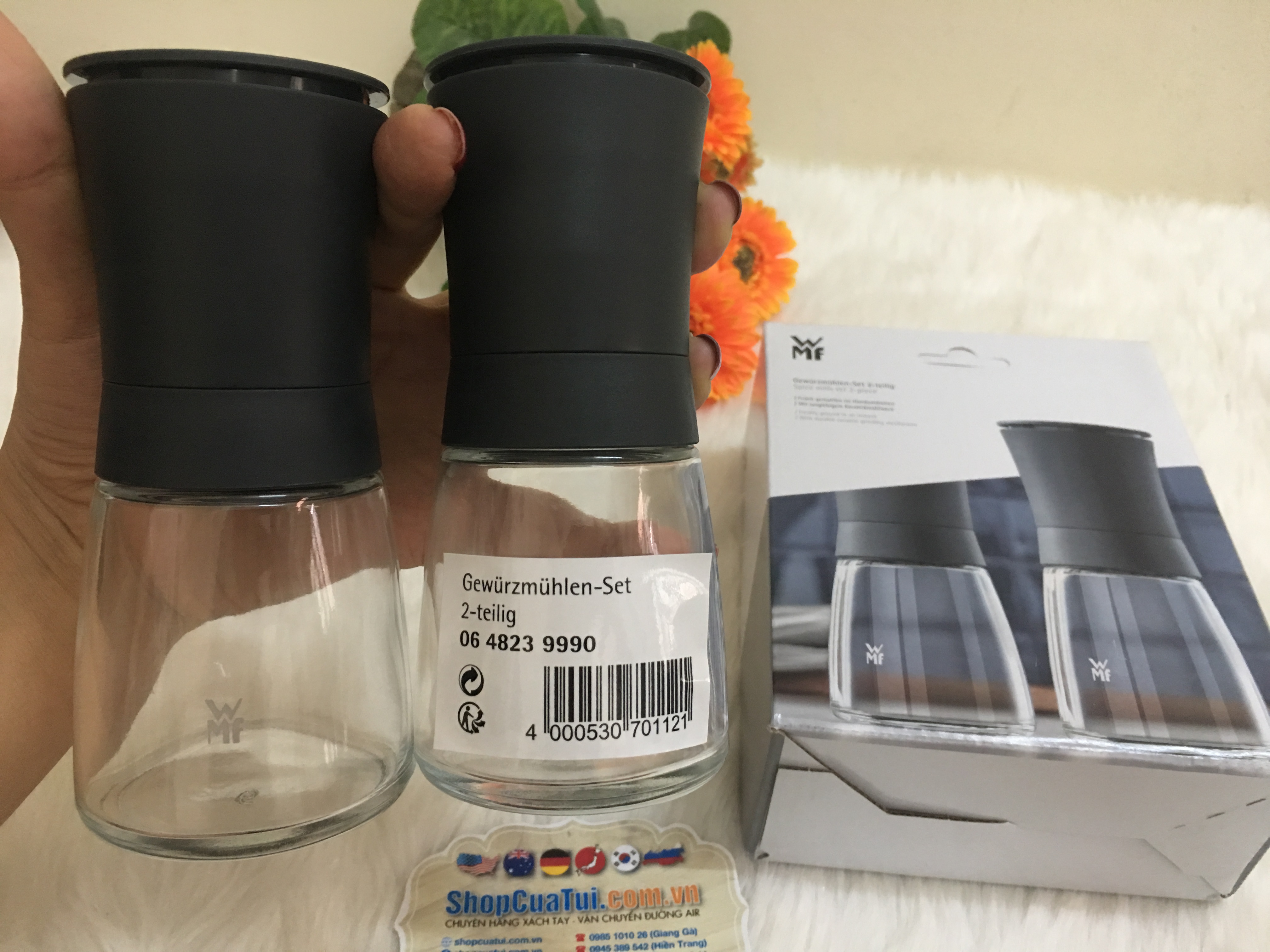 Set 2 lọ xay muối tiêu WMF.