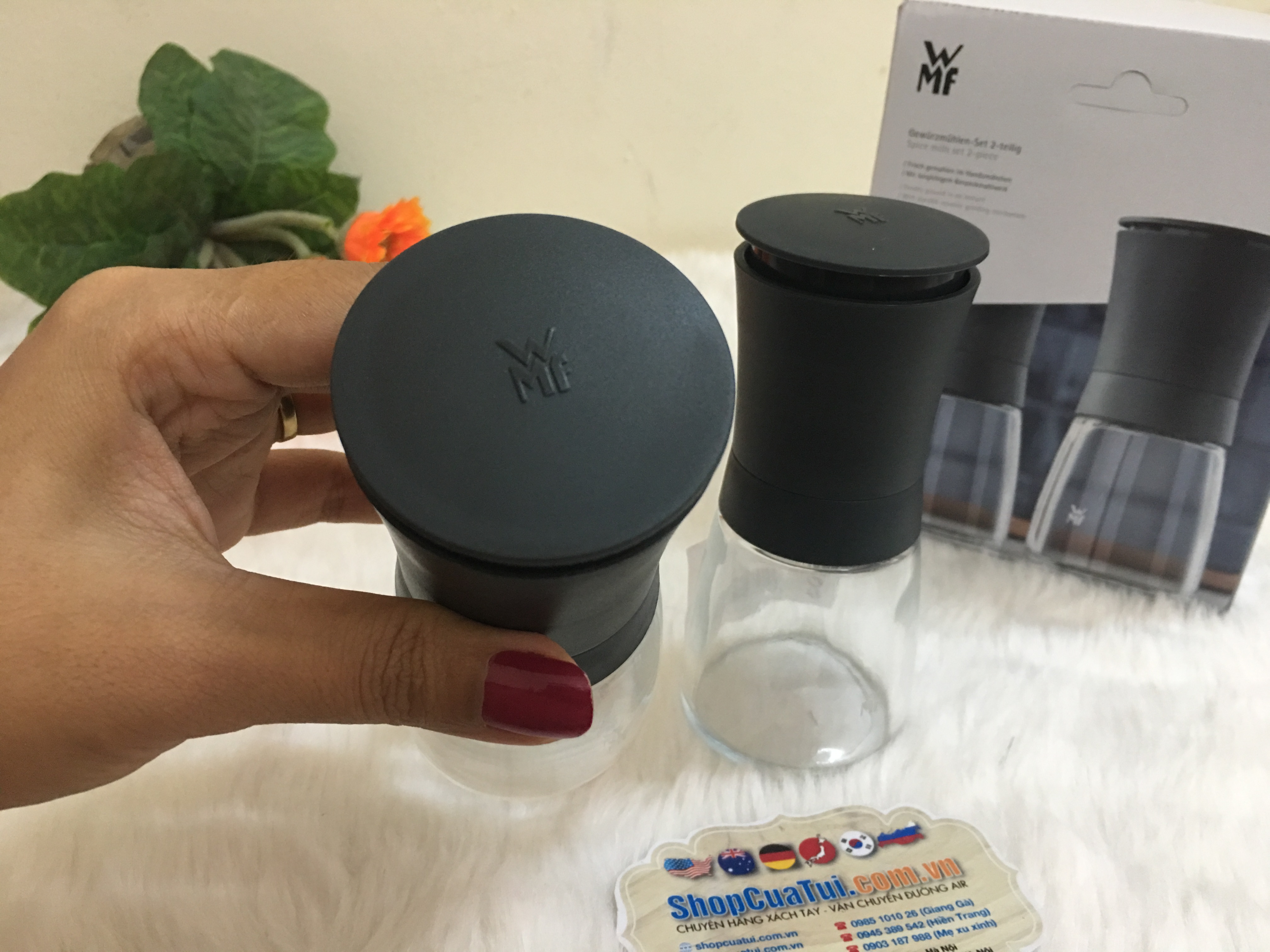 Set 2 lọ xay muối tiêu WMF.