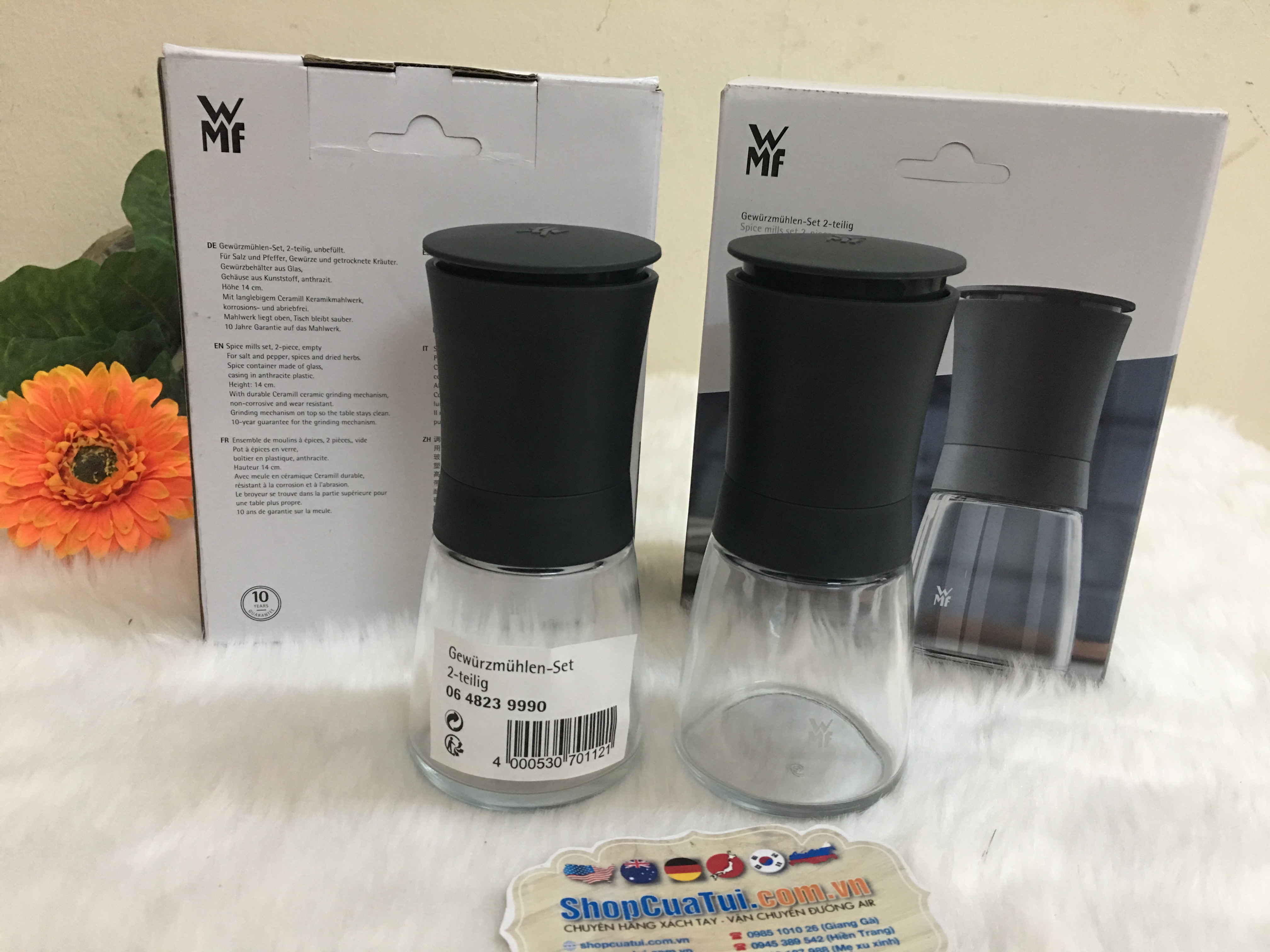 Set 2 lọ xay muối tiêu WMF.