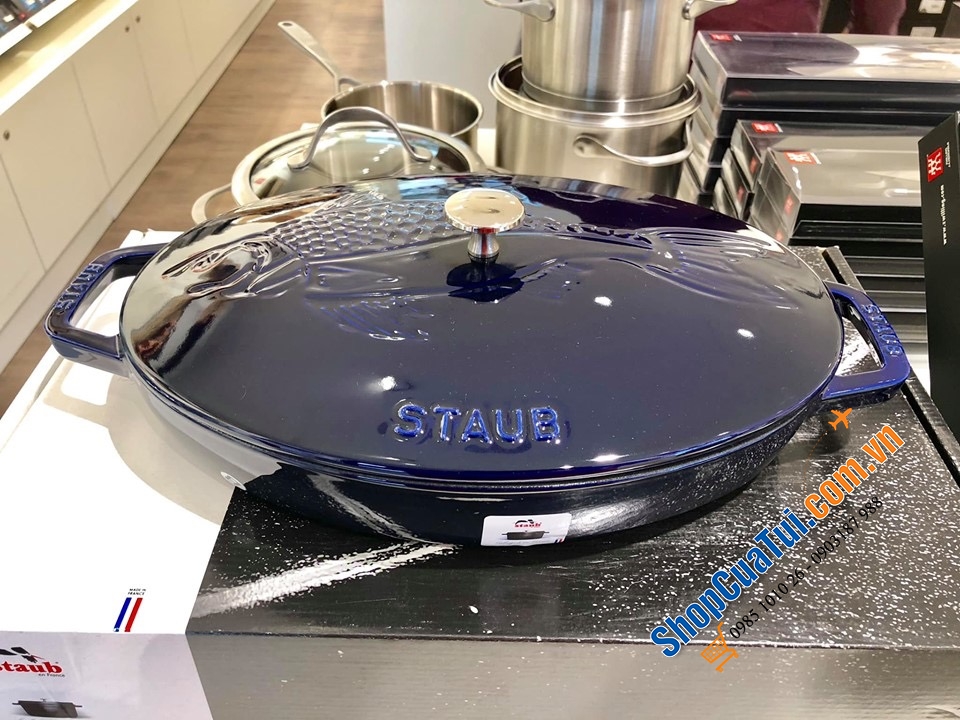 NỒI OVAL STAUB CÁ CHÉP - MADE IN FRANCE - Phi 34 x 24 cm