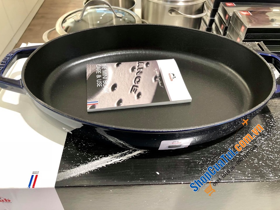 NỒI OVAL STAUB CÁ CHÉP - MADE IN FRANCE - Phi 34 x 24 cm