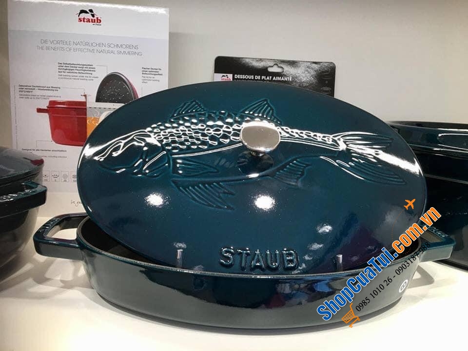 NỒI OVAL STAUB CÁ CHÉP - MADE IN FRANCE - Phi 34 x 24 cm