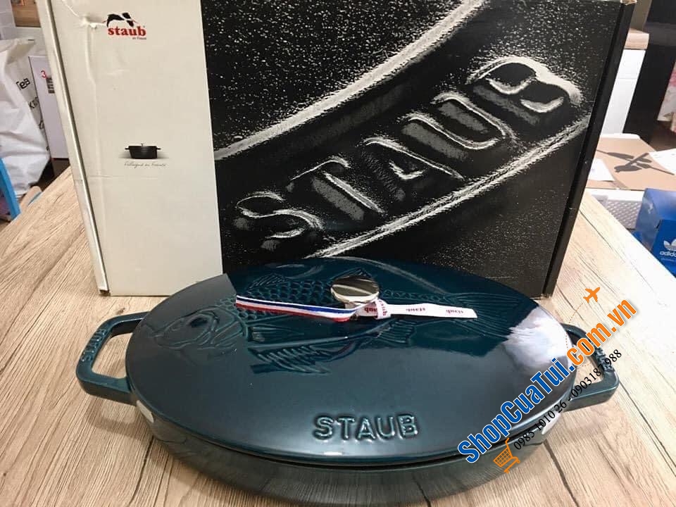NỒI OVAL STAUB CÁ CHÉP - MADE IN FRANCE - Phi 34 x 24 cm