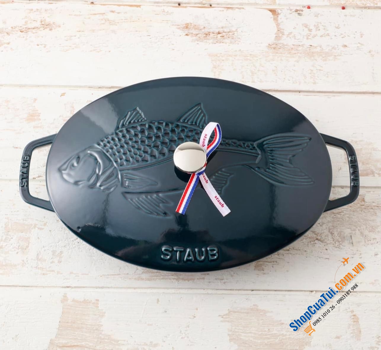 NỒI OVAL STAUB CÁ CHÉP - MADE IN FRANCE - Phi 34 x 24 cm
